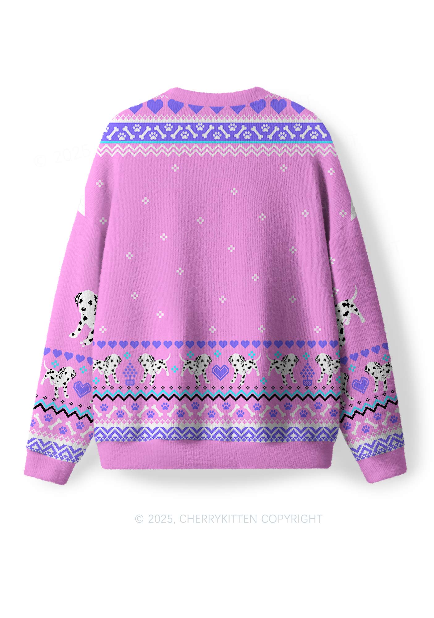 Boys Make Gr8 Pets Y2K Christmas Knit Sweatshirt Cherrykitten - Image 3