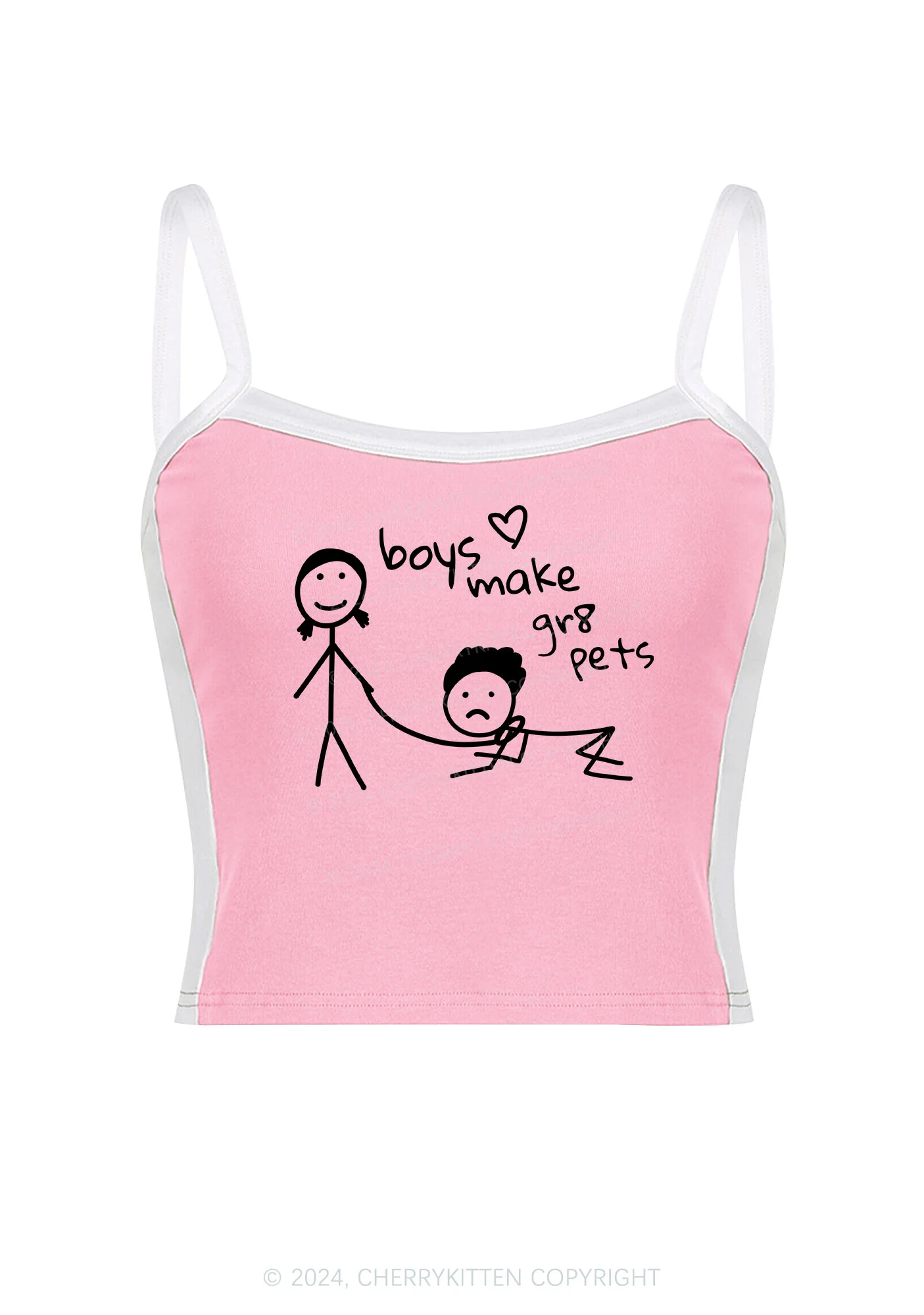 Boys Make Gr8 Pets Y2K Color Block Crop Cami Top Cherrykitten - Image 4
