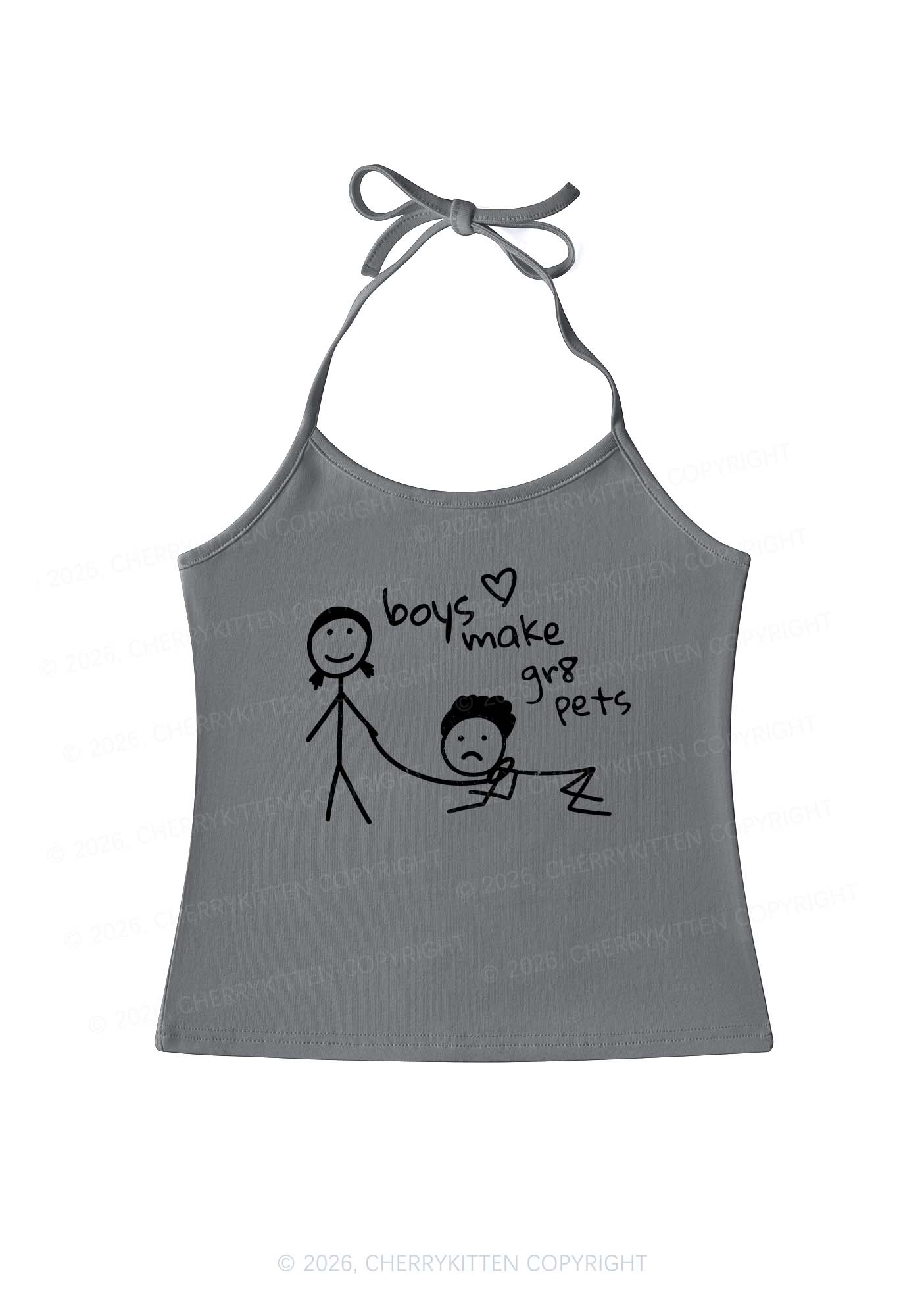 Boys Make Gr8 Pets Y2K Halter Neck Cami Cherrykitten - Image 10