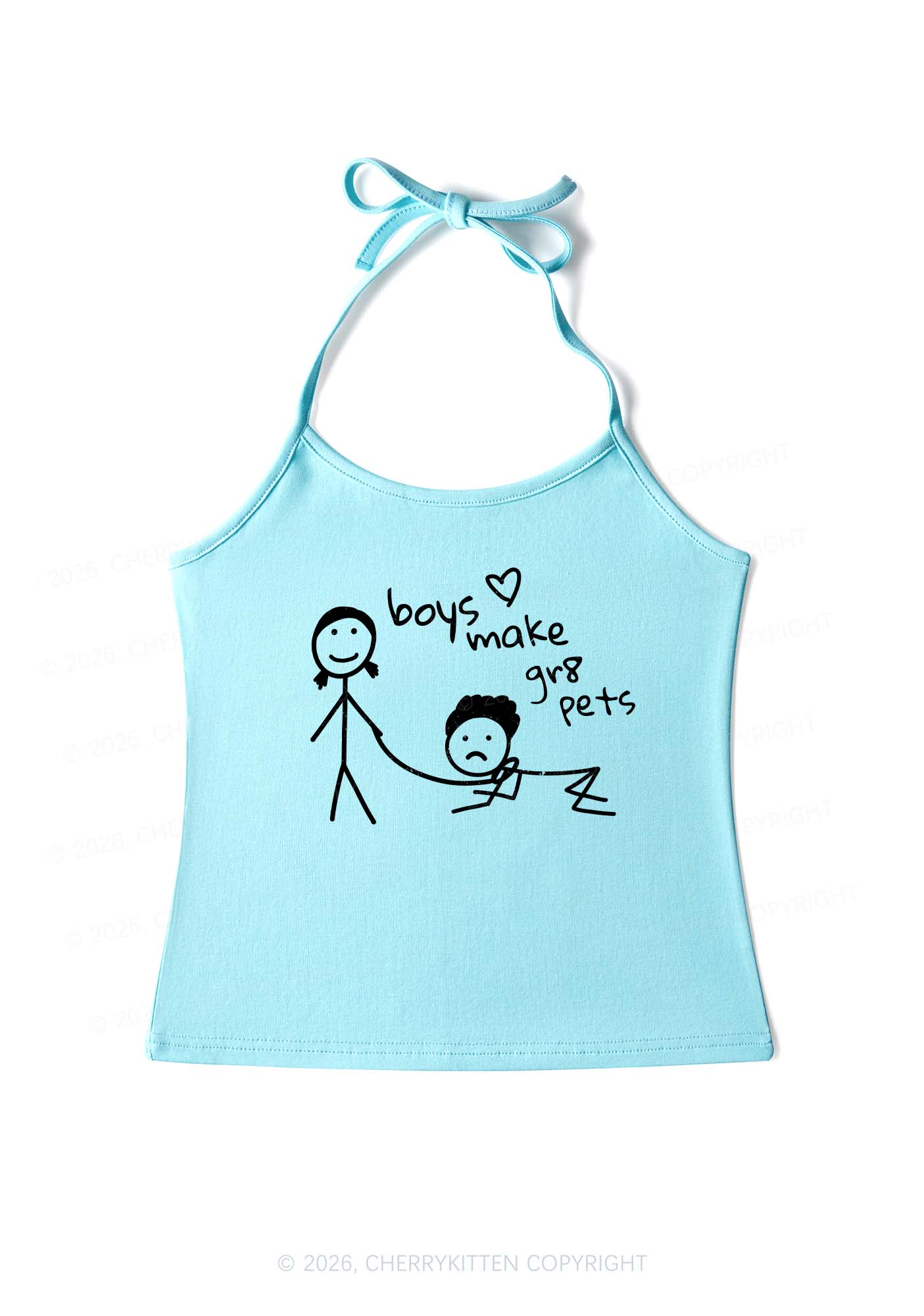 Boys Make Gr8 Pets Y2K Halter Neck Cami Cherrykitten - Image 5
