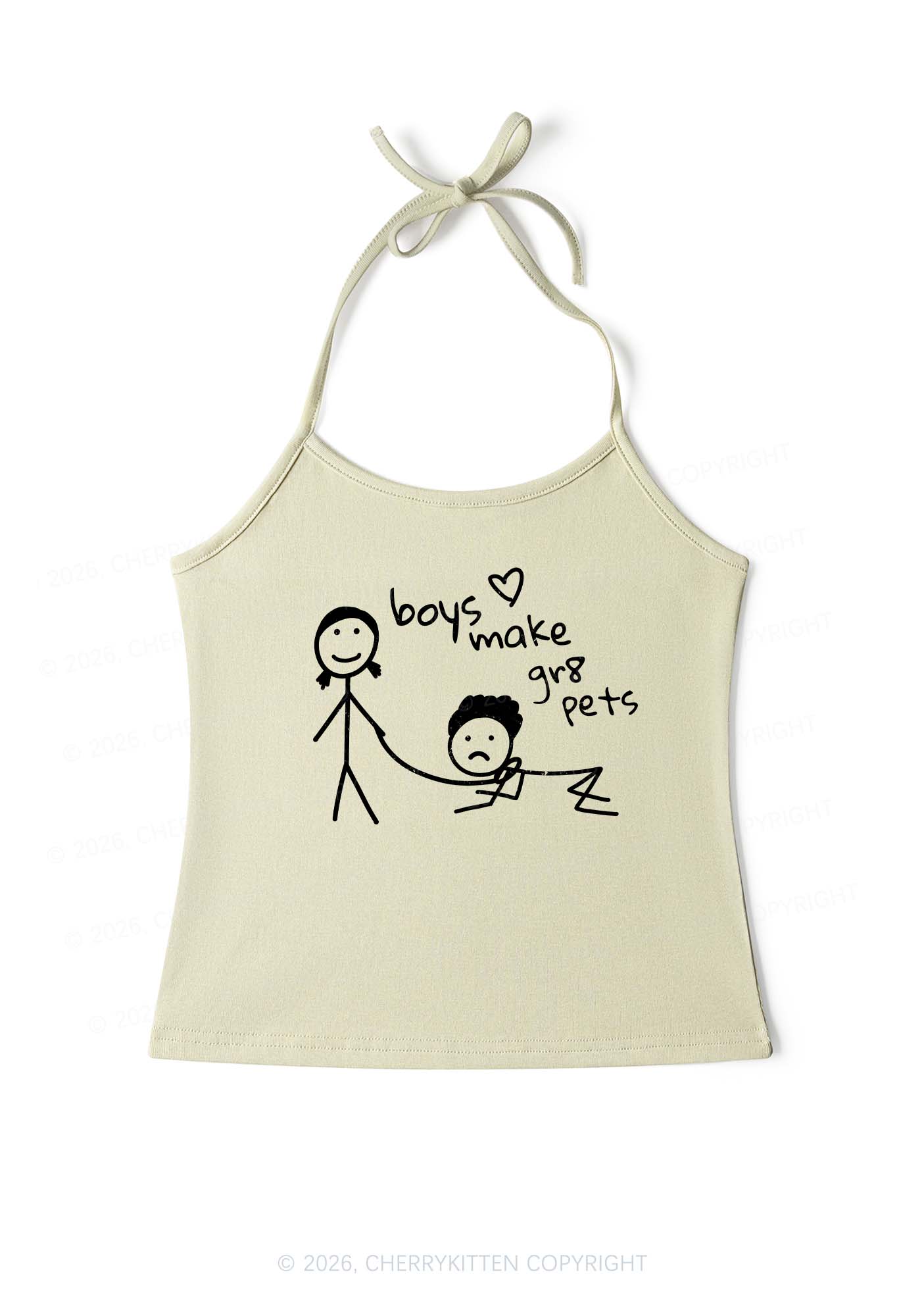 Boys Make Gr8 Pets Y2K Halter Neck Cami Cherrykitten - Image 9