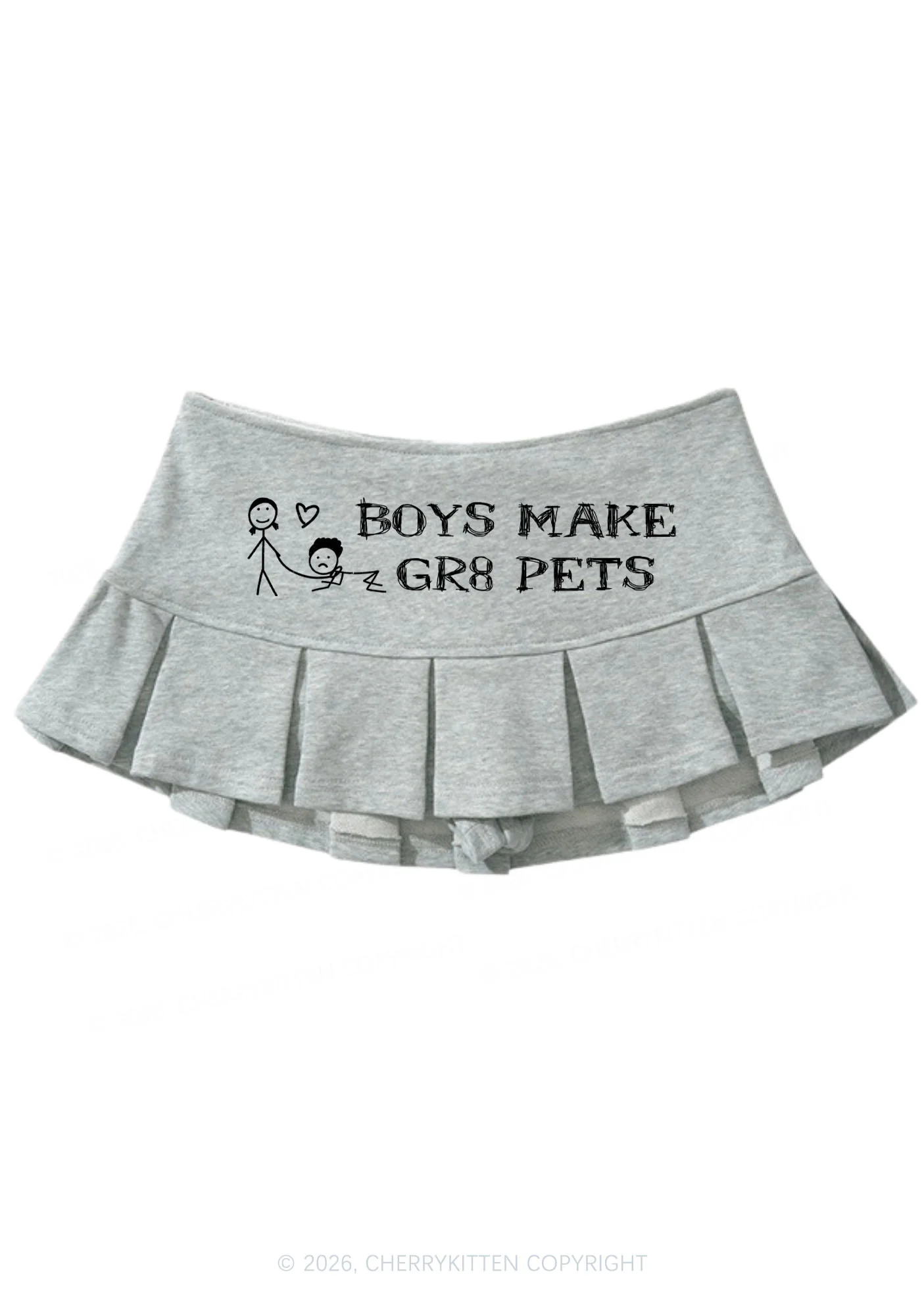 Boys Make Gr8 Pets Y2K Mini Pleated Skirts Cherrykitten - Image 2