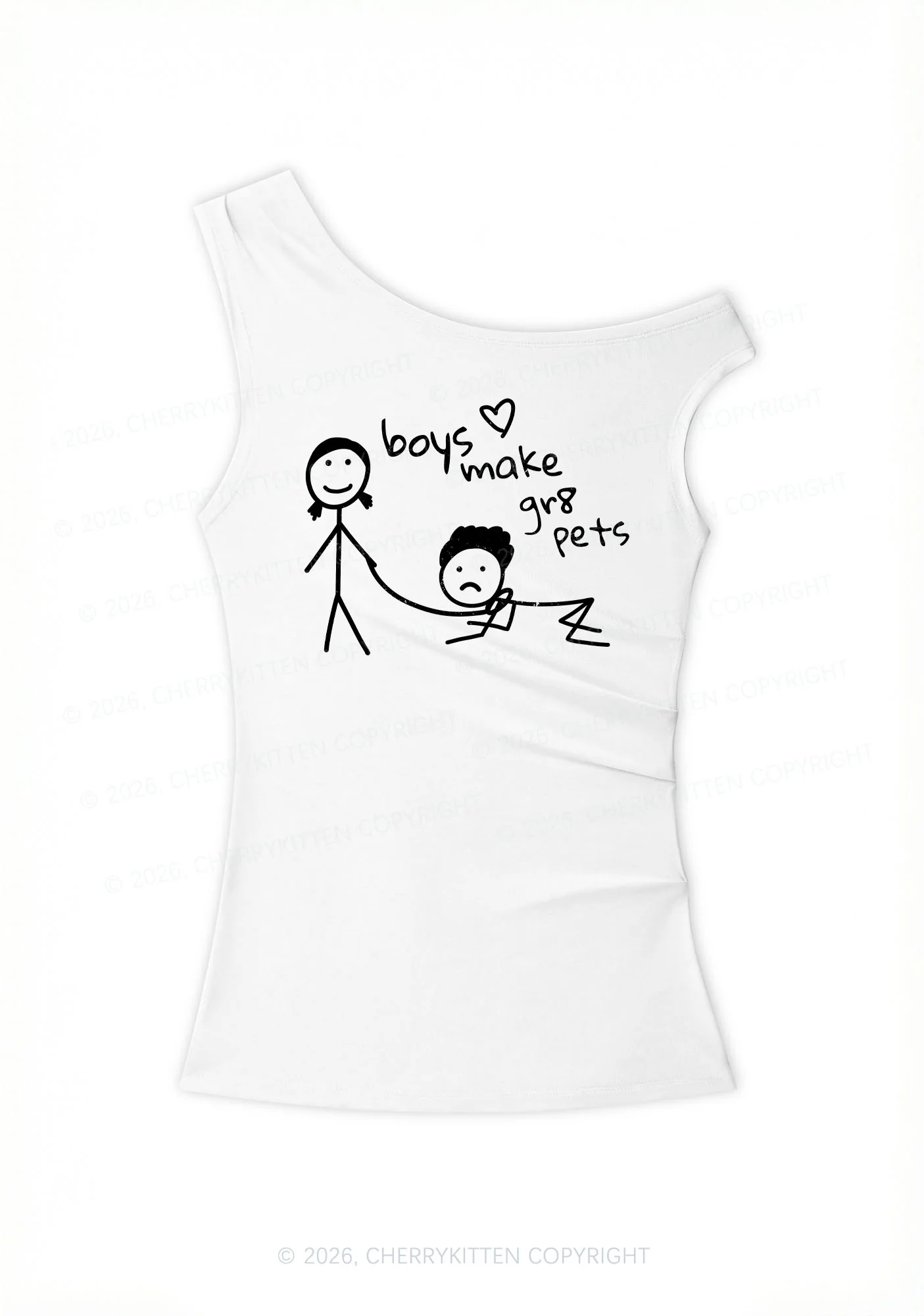 Boys Make Gr8 Pets Y2K Off Shoulder Tank Top Cherrykitten - Image 3