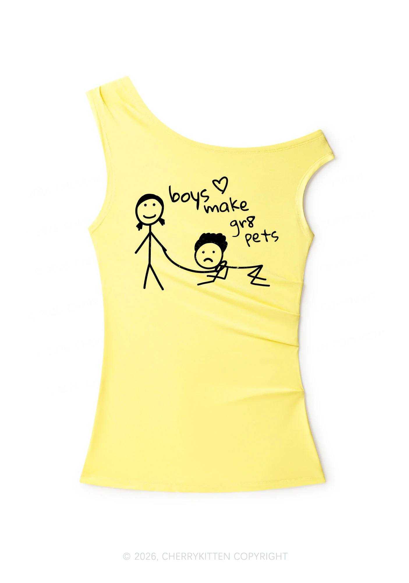 Boys Make Gr8 Pets Y2K Off Shoulder Tank Top Cherrykitten - Image 4