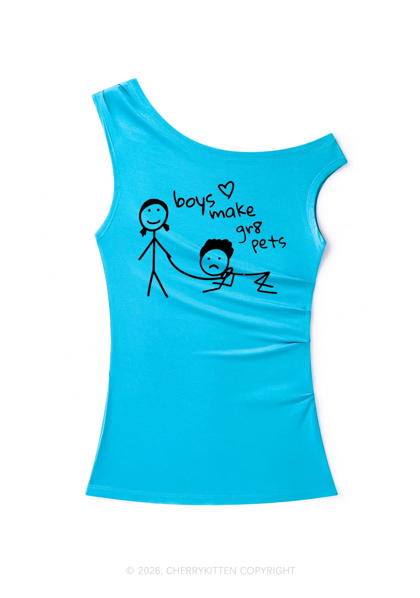 Boys Make Gr8 Pets Y2K Off Shoulder Tank Top Cherrykitten - Image 5