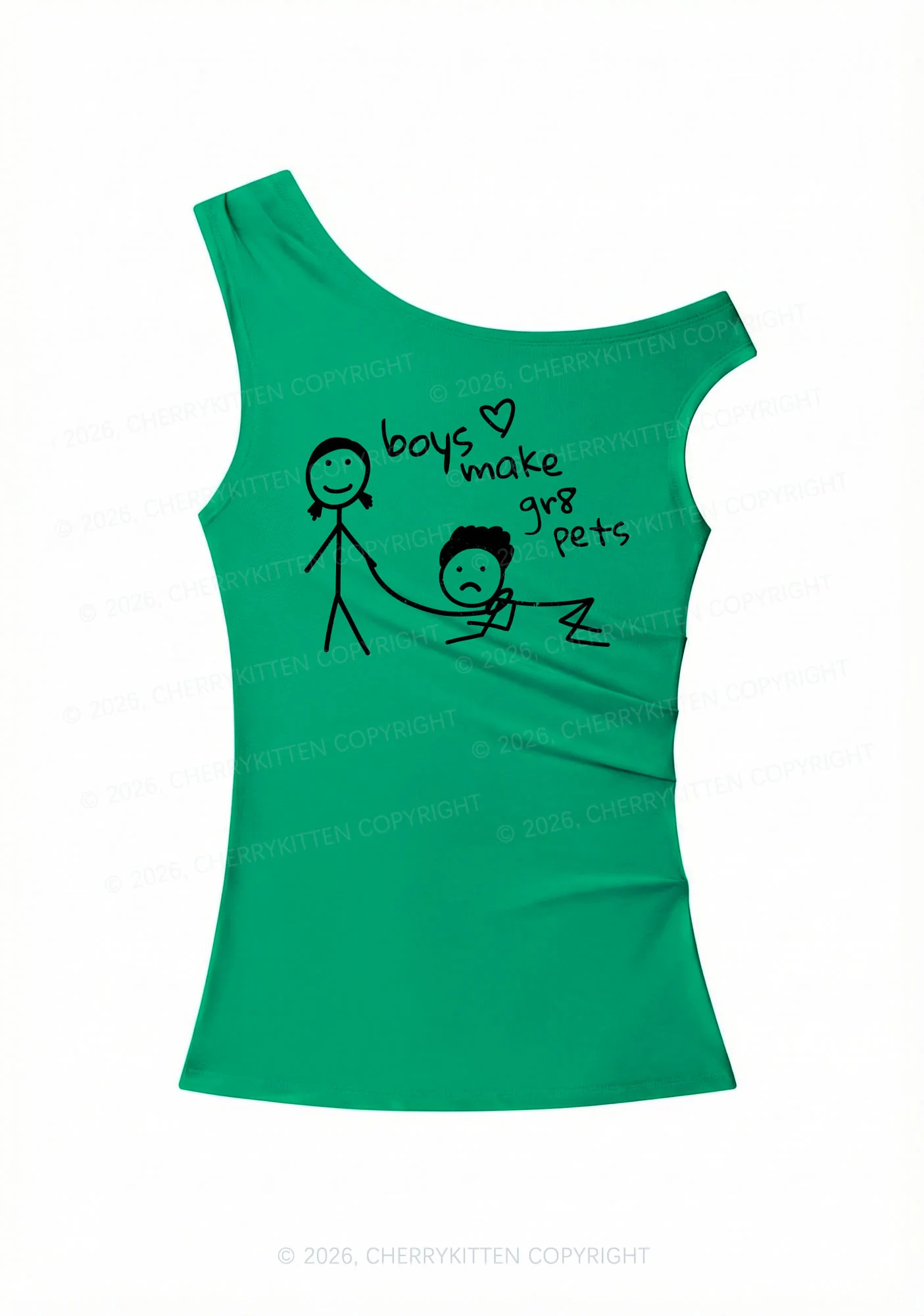 Boys Make Gr8 Pets Y2K Off Shoulder Tank Top Cherrykitten - Image 8