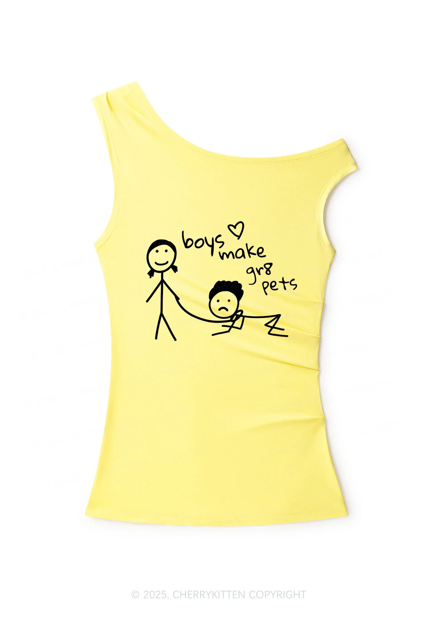 Boys Make Gr8 Pets Y2K Off Shoulder Tank Top Cherrykitten - Image 2