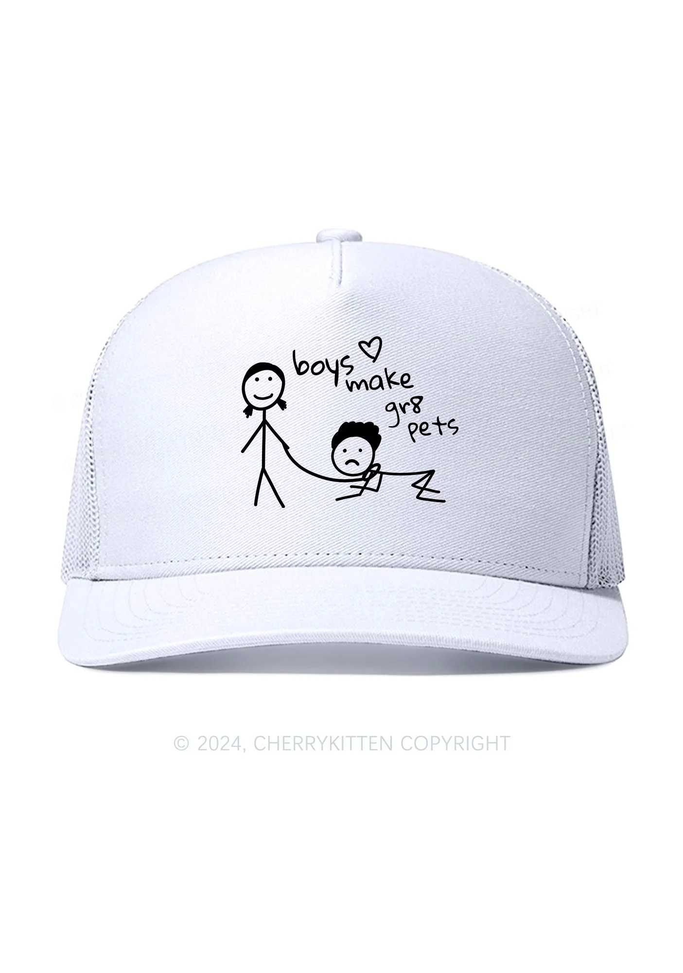 Boys Make Gr8 Pets Y2K Trucker Mesh Hat Cherrykitten - Image 3