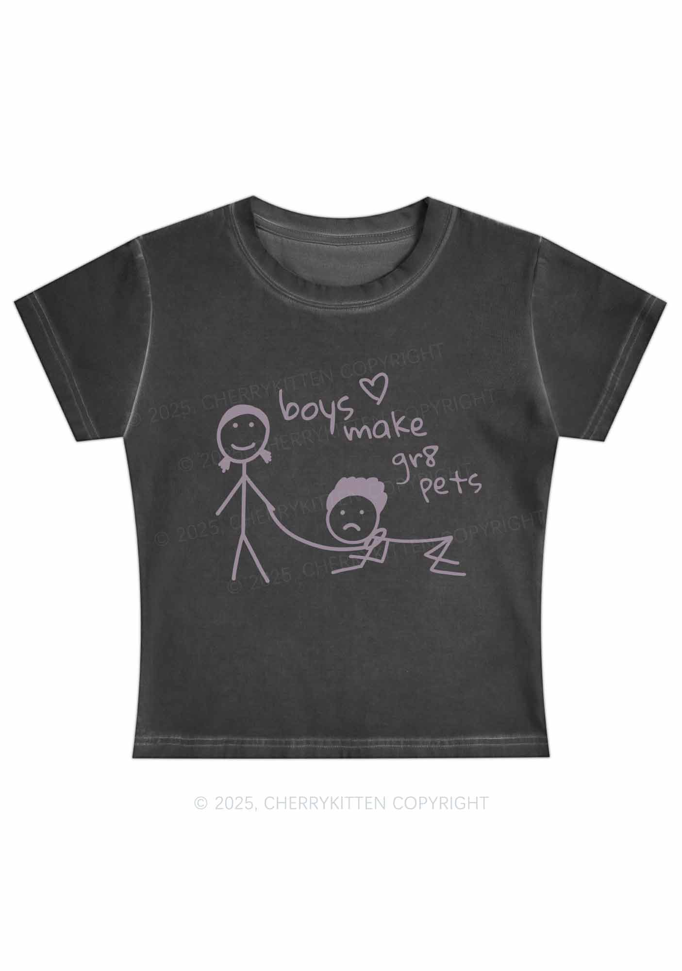 Boys Make Gr8 Pets Y2K Vintage Classic Tee Cherrykitten - Image 3