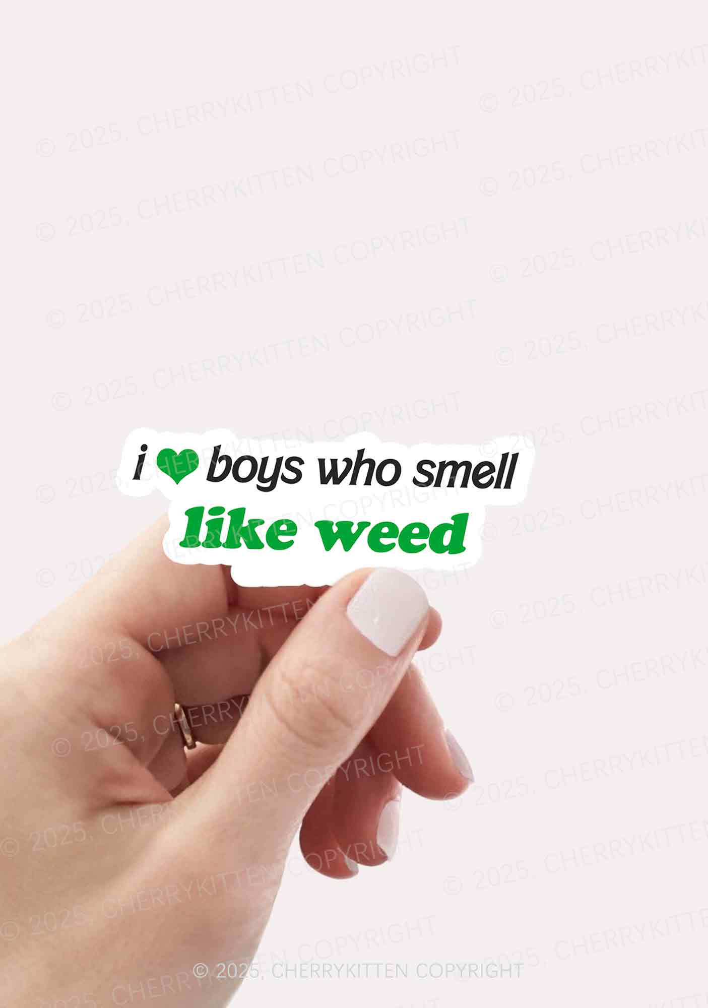 Boys Smell Like Wxxd 1Pc Y2K Sticker Cherrykitten - Image 2