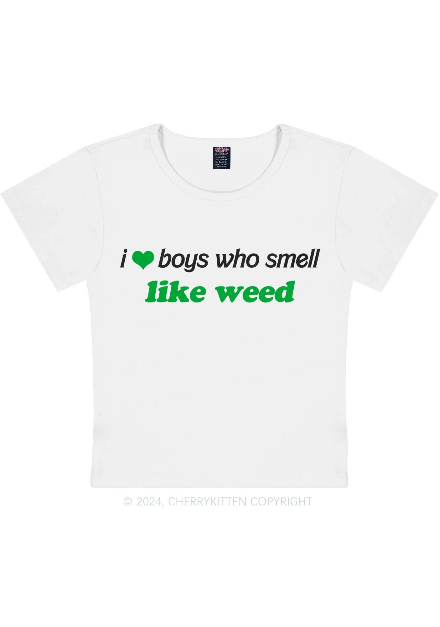 Boys Smell Like Wxxd Y2K Baby Tee Cherrykitten - Image 5