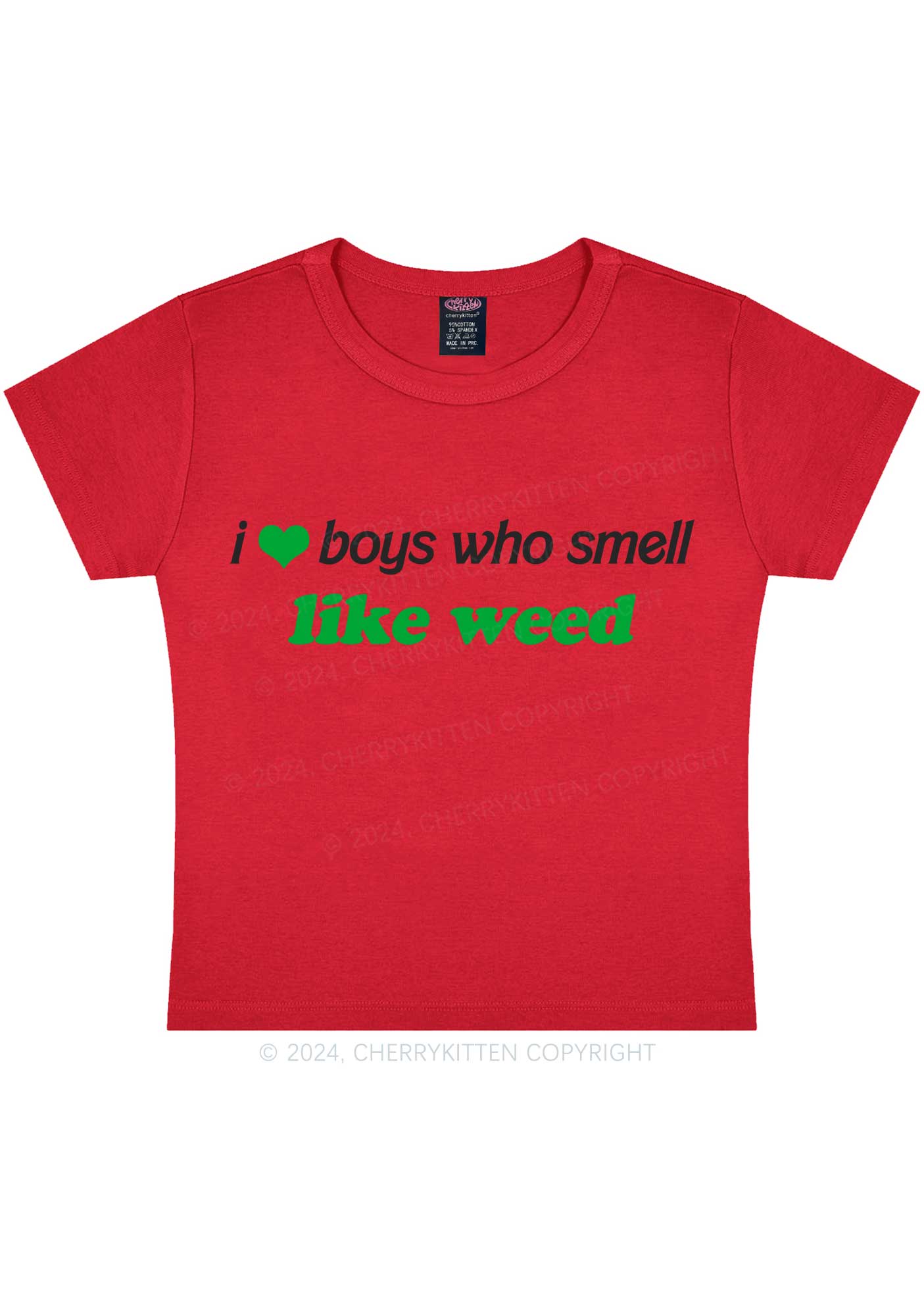 Boys Smell Like Wxxd Y2K Baby Tee Cherrykitten - Image 7