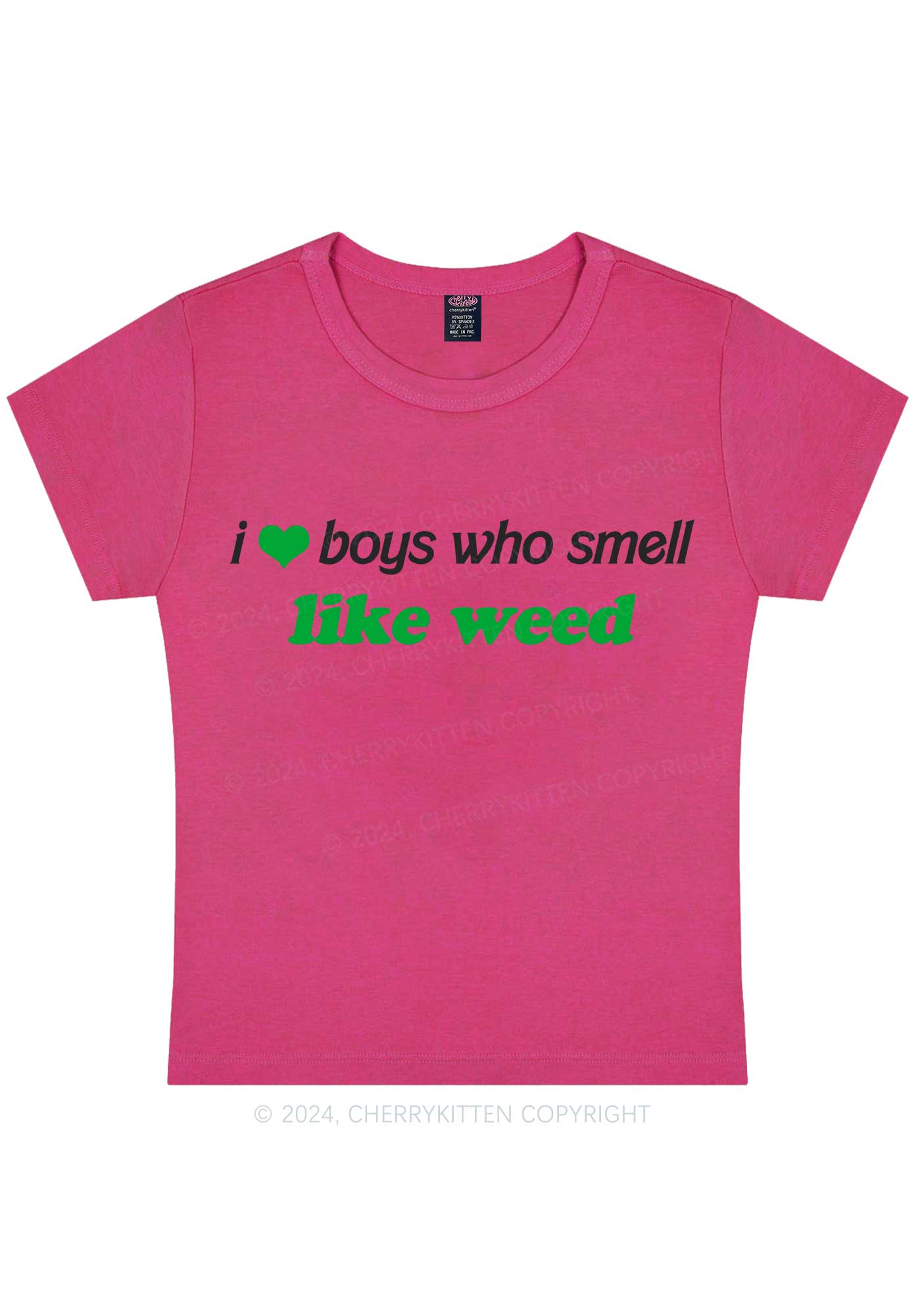 Boys Smell Like Wxxd Y2K Baby Tee Cherrykitten - Image 8