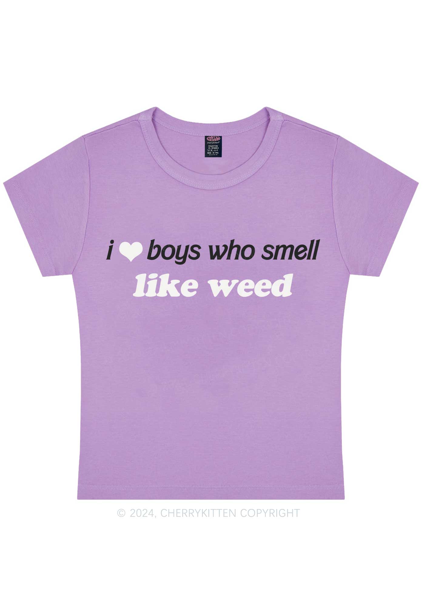 Boys Smell Like Wxxd Y2K Baby Tee Cherrykitten - Image 9