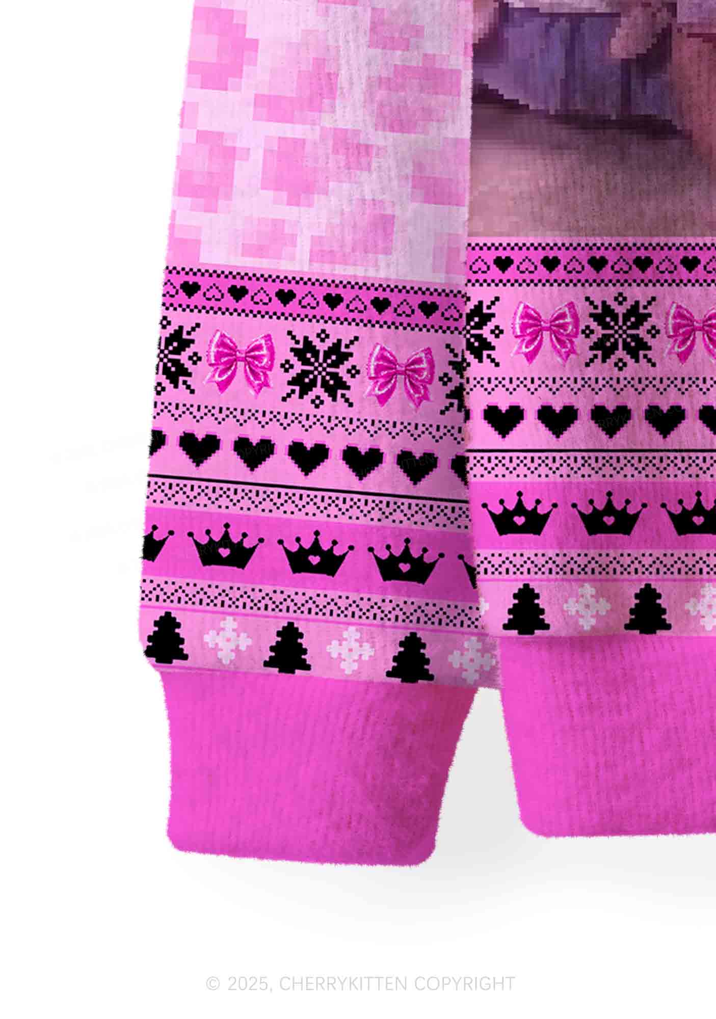 Boys Ugh Y2K Christmas Cardigan Knit Sweatshirt Cherrykitten - Image 4