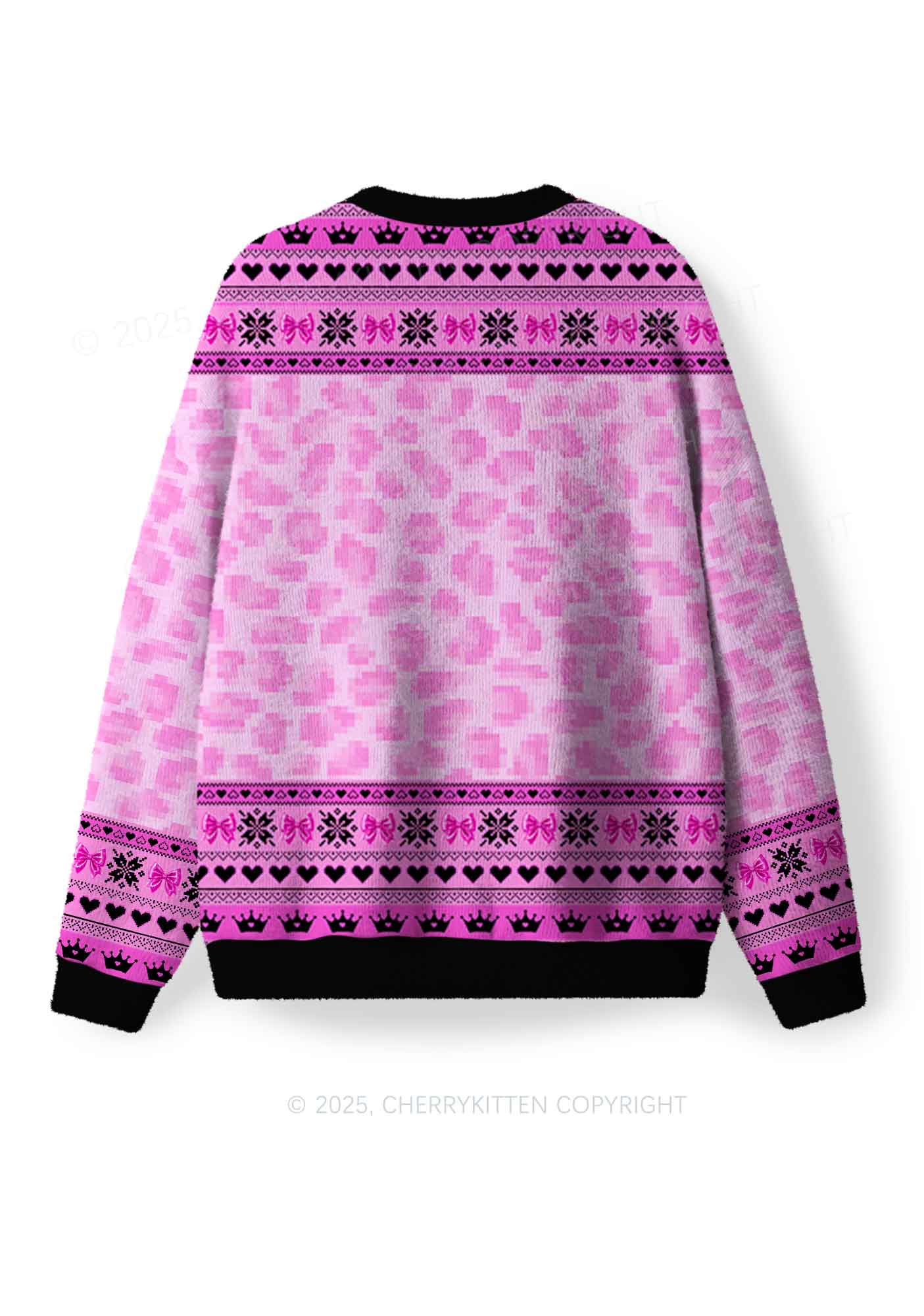 Boys Ugh Y2K Christmas Knit Sweatshirt Cherrykitten - Image 3