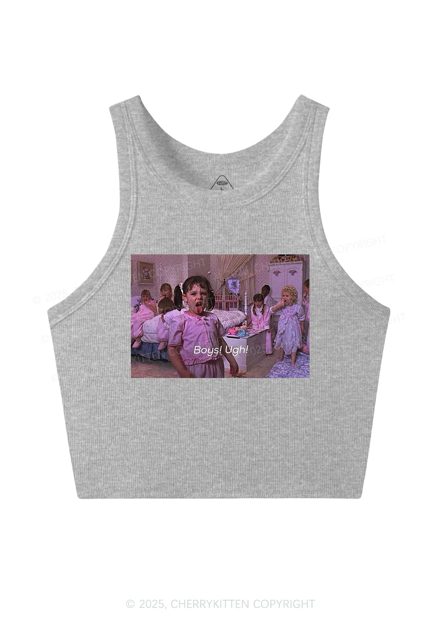 Boys Ugh Y2K Crop Tank Top Cherrykitten - Image 5