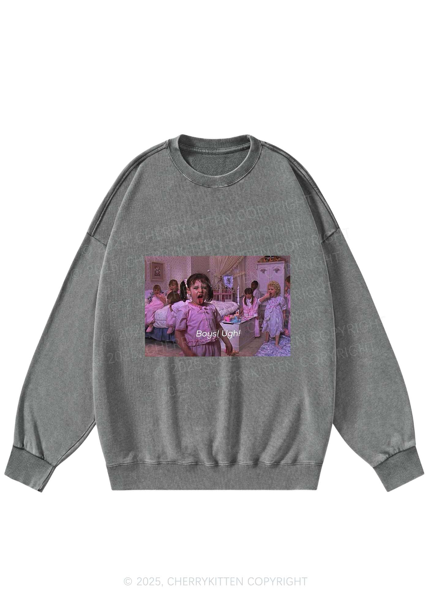 Boys Ugh Y2K Washed Sweatshirts Cherrykitten - Image 6