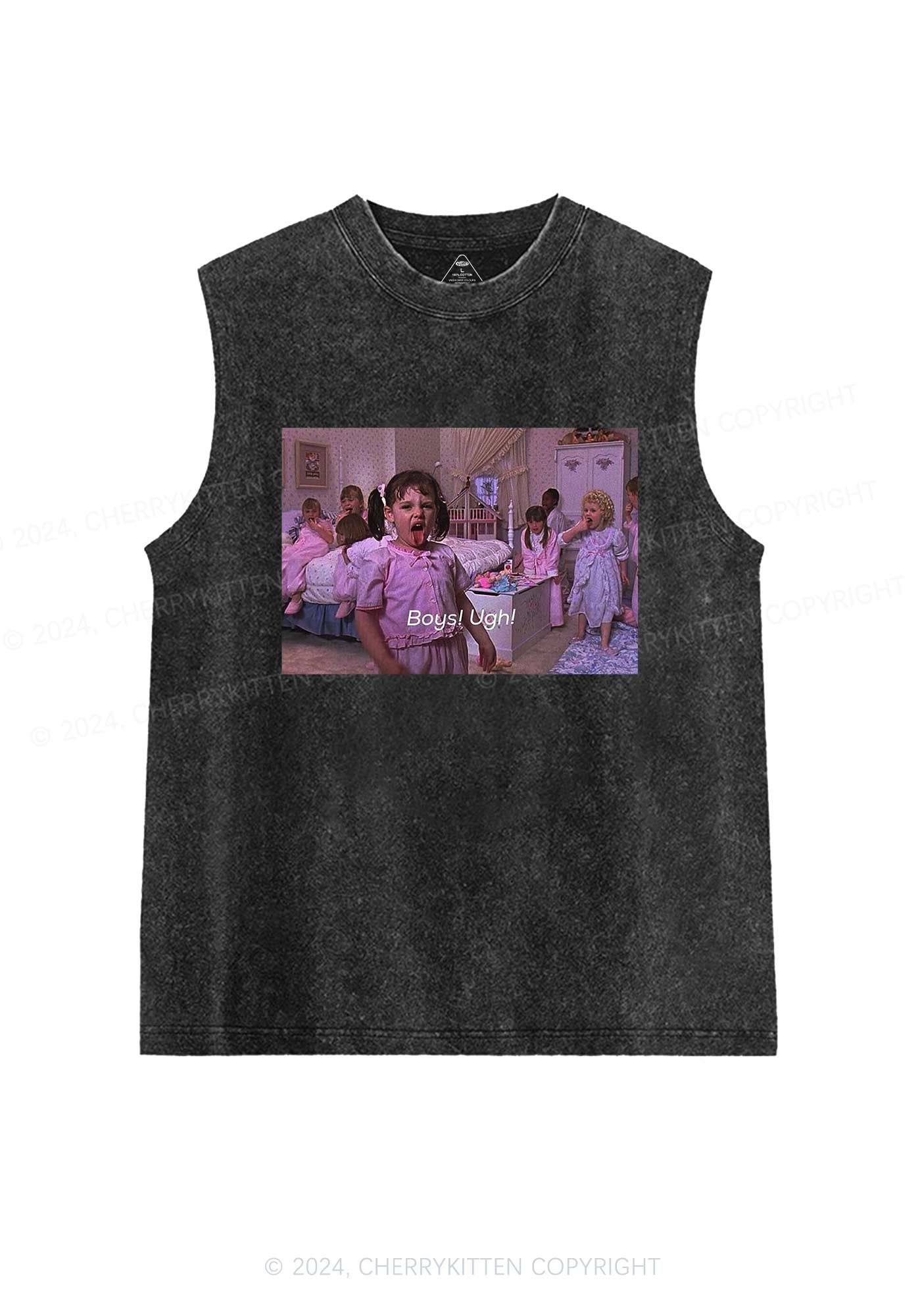 Boys Ugh Y2K Washed Tank Cherrykitten - Image 3