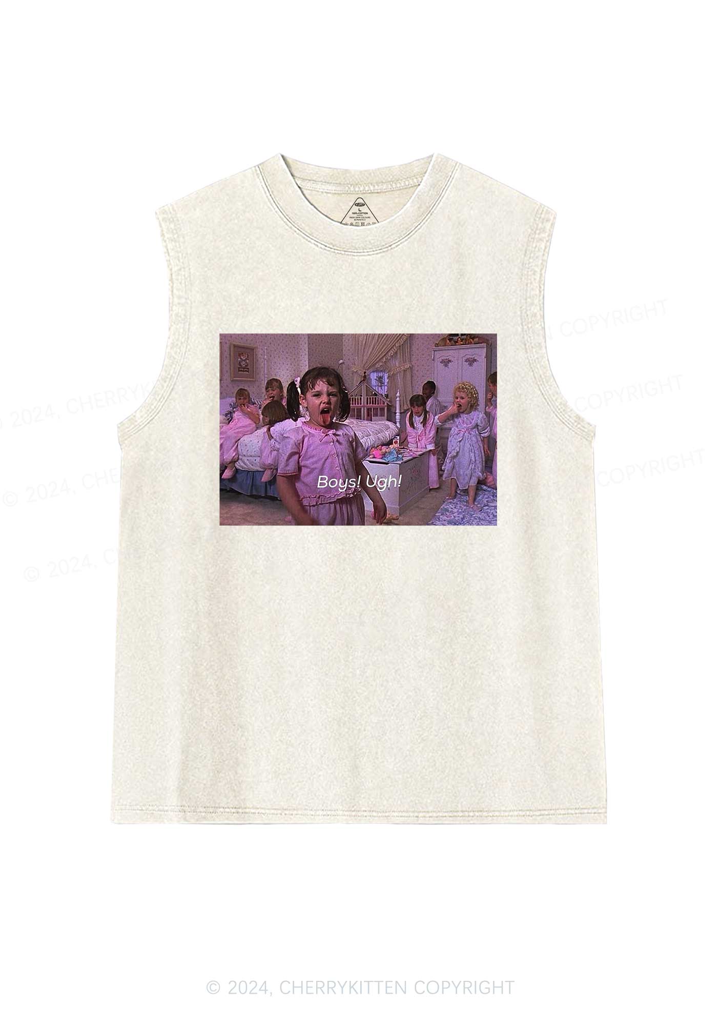 Boys Ugh Y2K Washed Tank Cherrykitten - Image 4