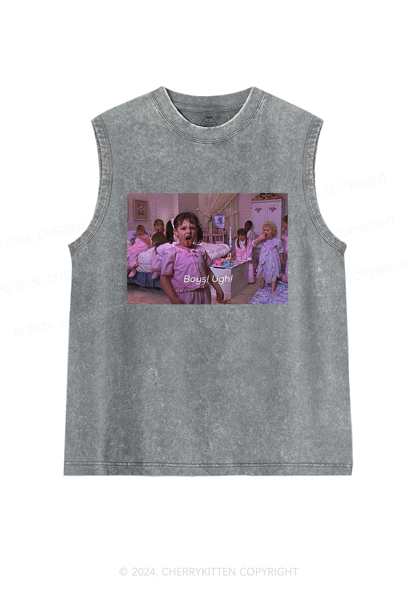 Boys Ugh Y2K Washed Tank Cherrykitten - Image 5