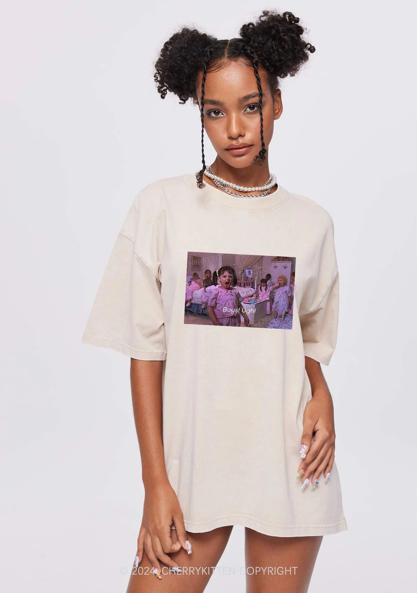 Boys Ugh Y2K Washed Tee Cherrykitten - Image 3