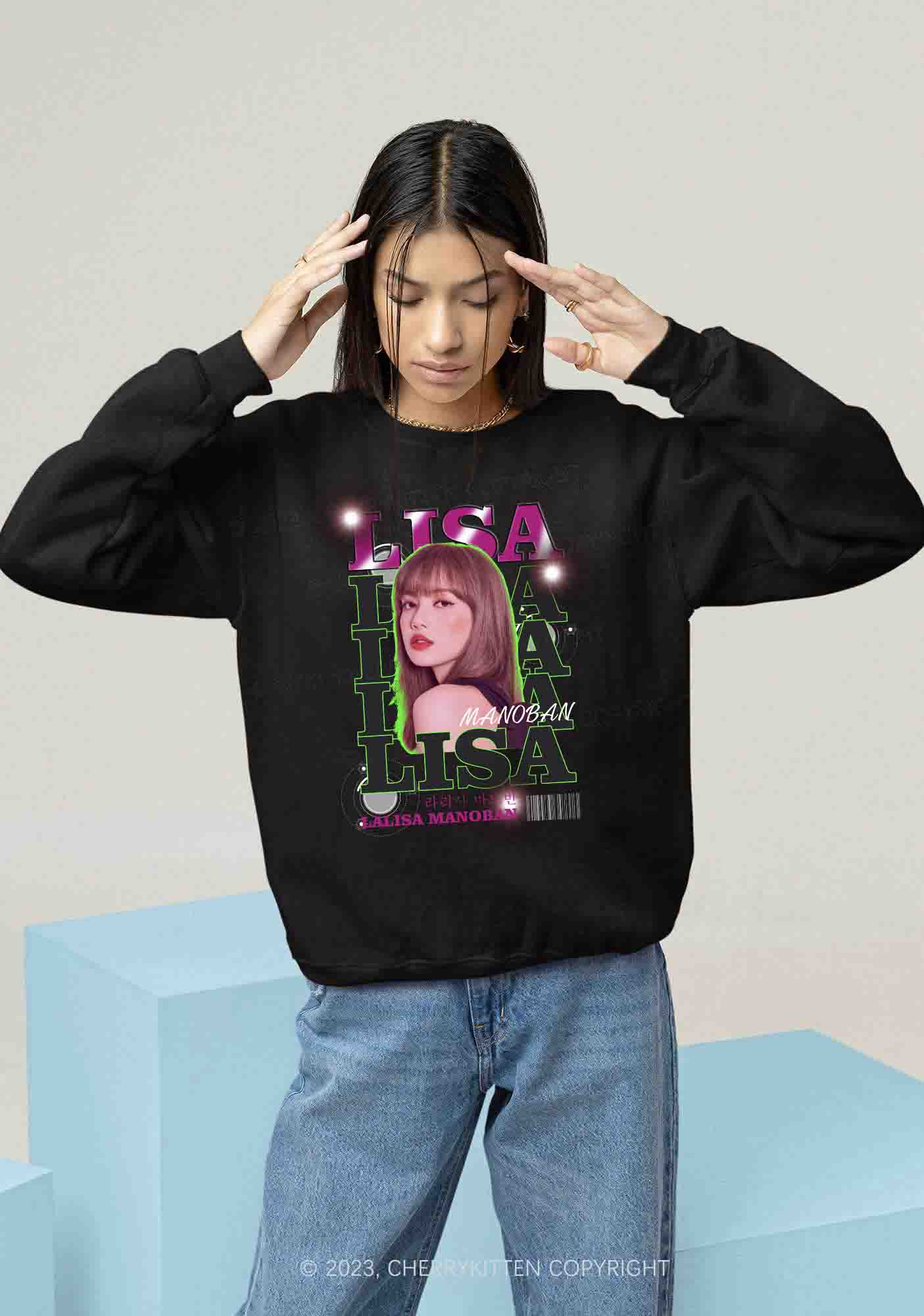 BP Dancer Rapper Kpop Y2K Sweatshirt Cherrykitten - Image 2