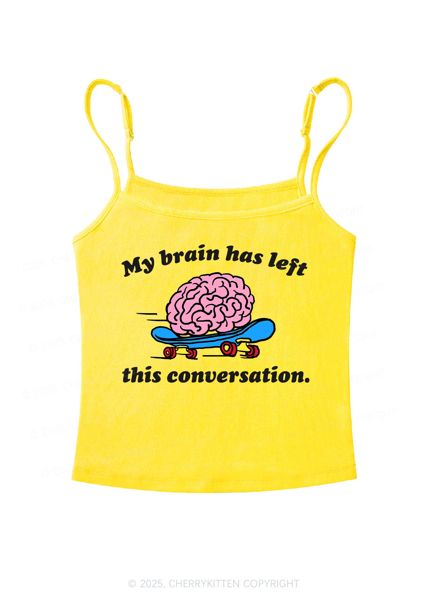 Brain Left Conversation Y2K Spaghetti Strap Cami Cherrykitten - Image 5