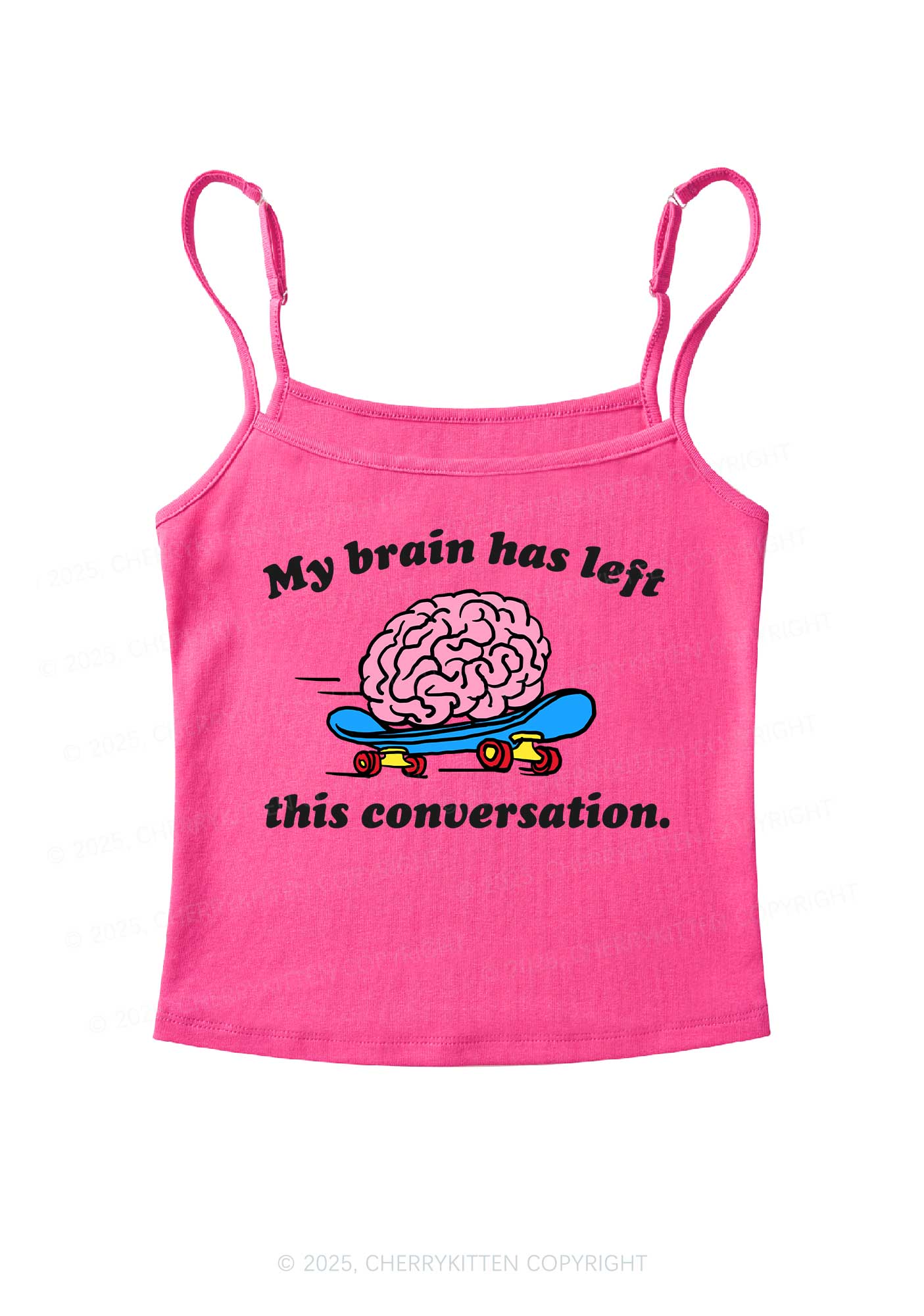 Brain Left Conversation Y2K Spaghetti Strap Cami Cherrykitten - Image 6