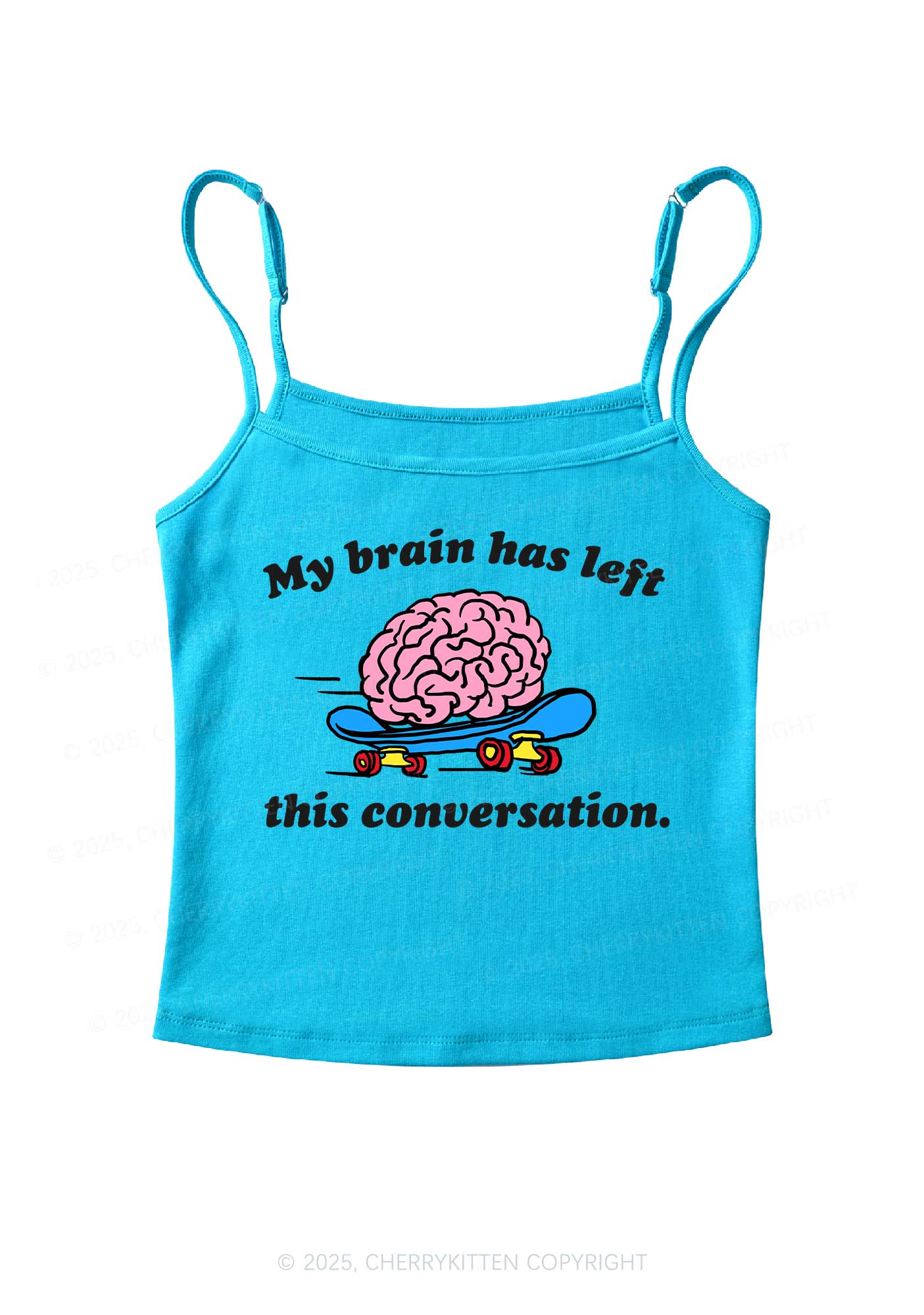 Brain Left Conversation Y2K Spaghetti Strap Cami Cherrykitten - Image 7
