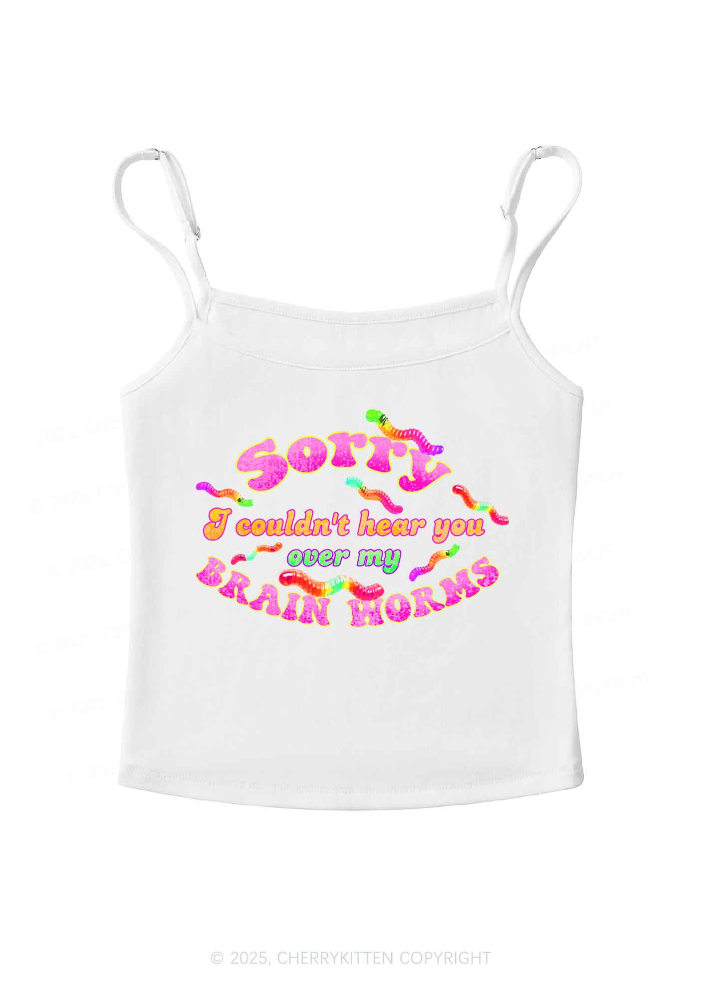 Brain Worms Y2K Spaghetti Strap Cami Cherrykitten - Image 3
