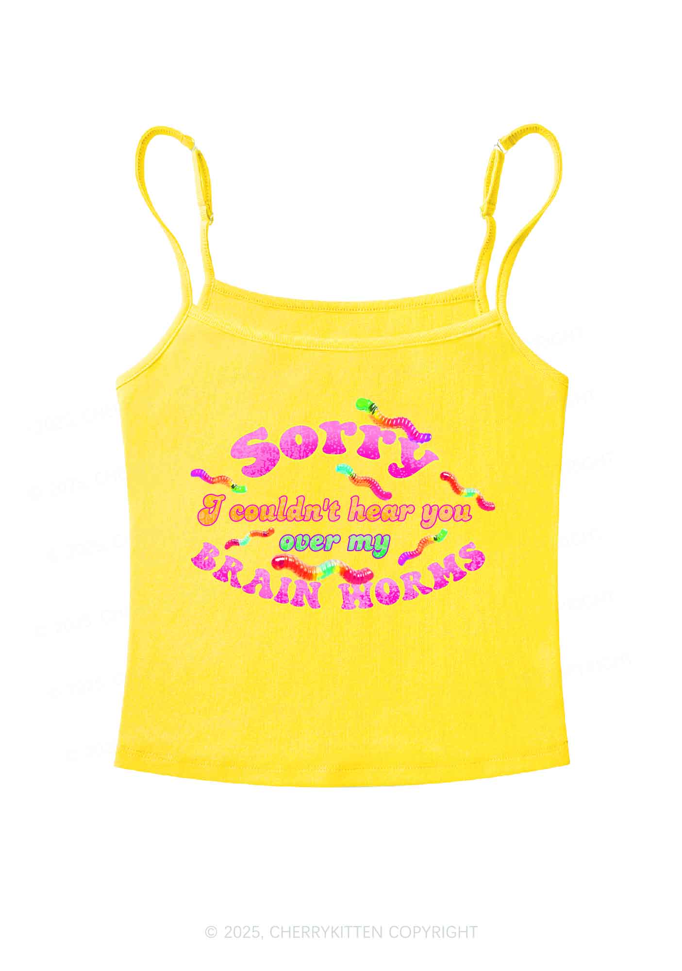 Brain Worms Y2K Spaghetti Strap Cami Cherrykitten - Image 5