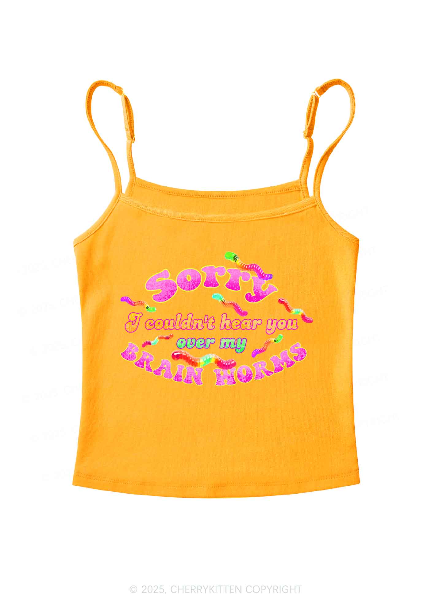 Brain Worms Y2K Spaghetti Strap Cami Cherrykitten - Image 6