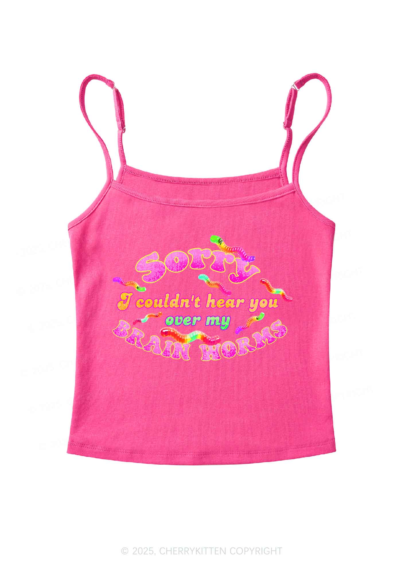 Brain Worms Y2K Spaghetti Strap Cami Cherrykitten - Image 7