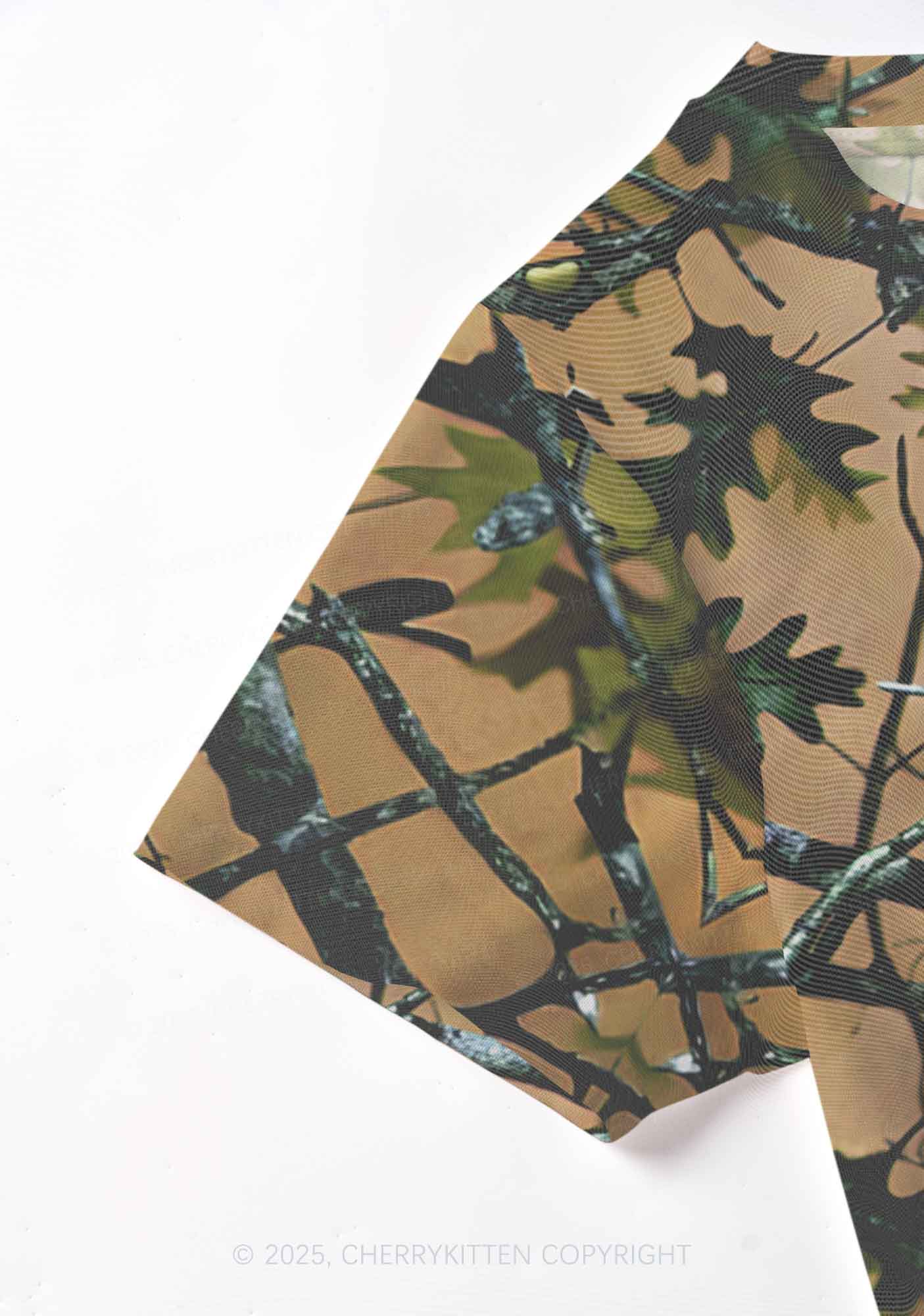 Branches Camouflage Y2K Mesh Crop Top Cherrykitten - Image 4