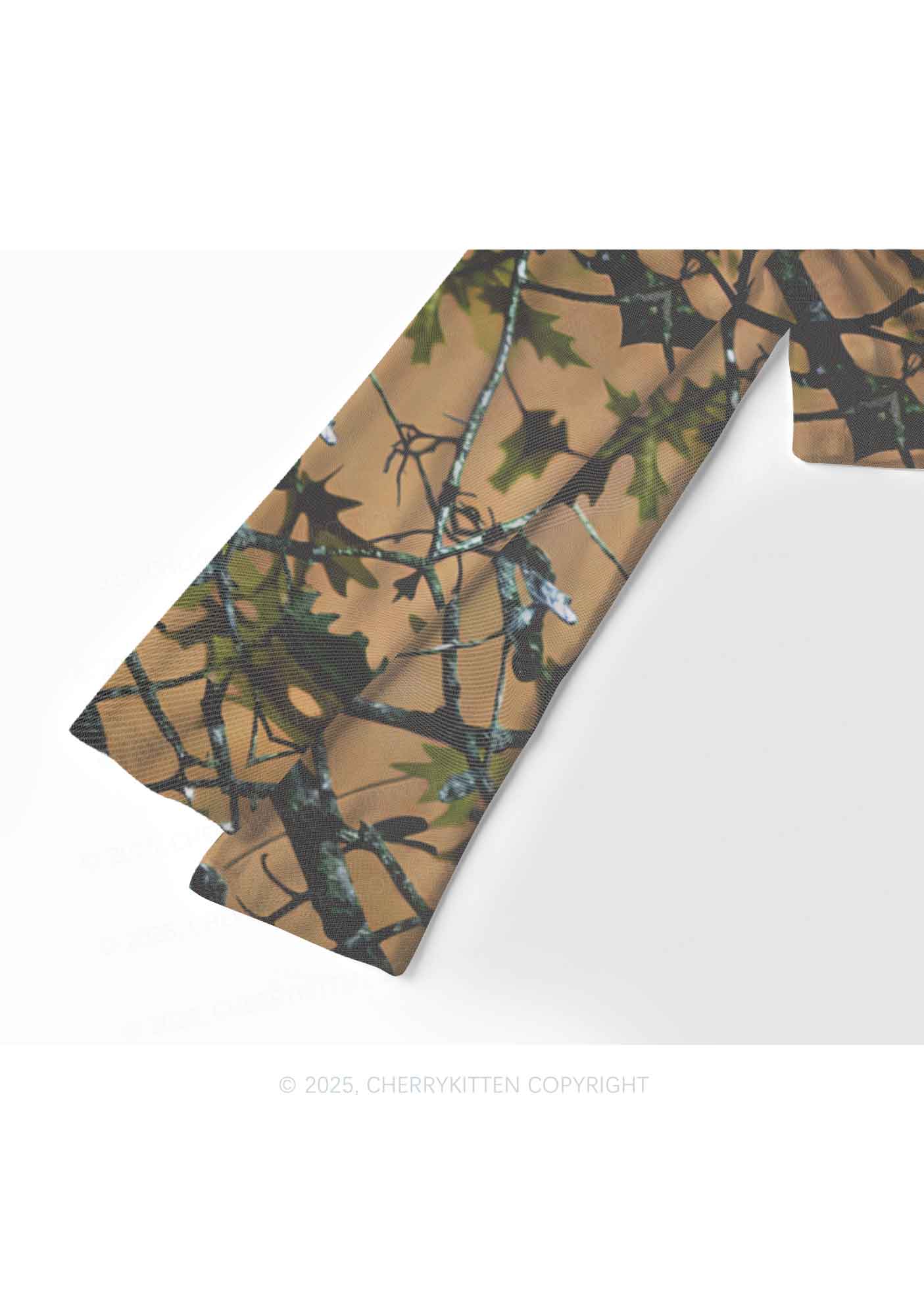 Branches Camouflage Y2K Mesh Long Sleeve Crop Top Cherrykitten - Image 4