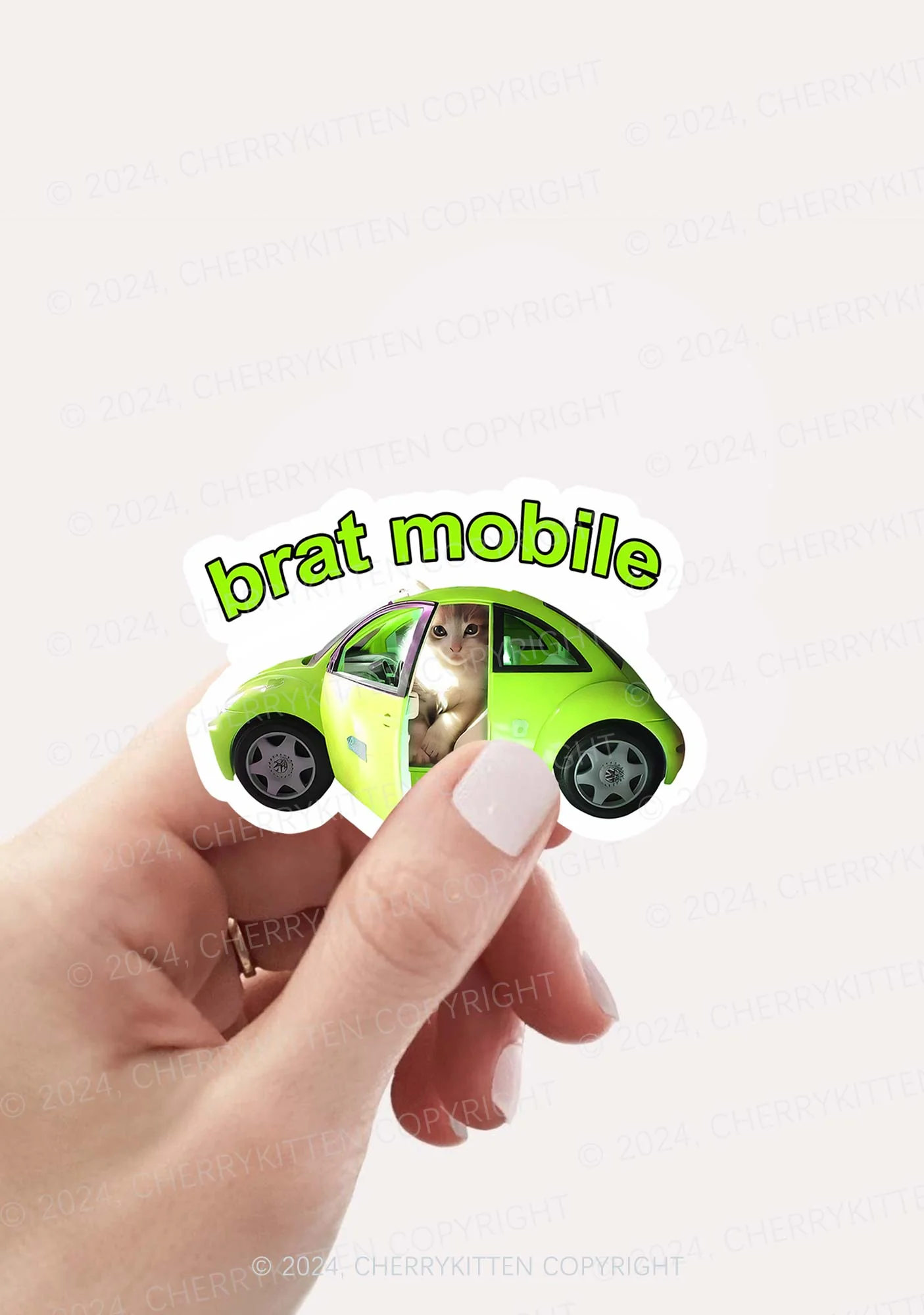 Brat Mobile 1Pc Y2K Sticker Cherrykitten - Image 2