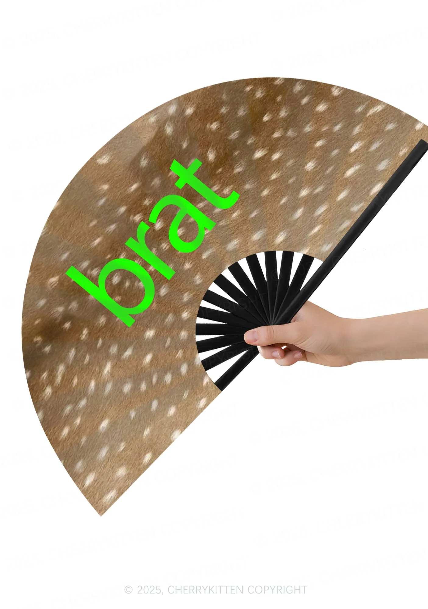 Brat Spotted Y2K Rave Hand Fan Cherrykitten - Image 2