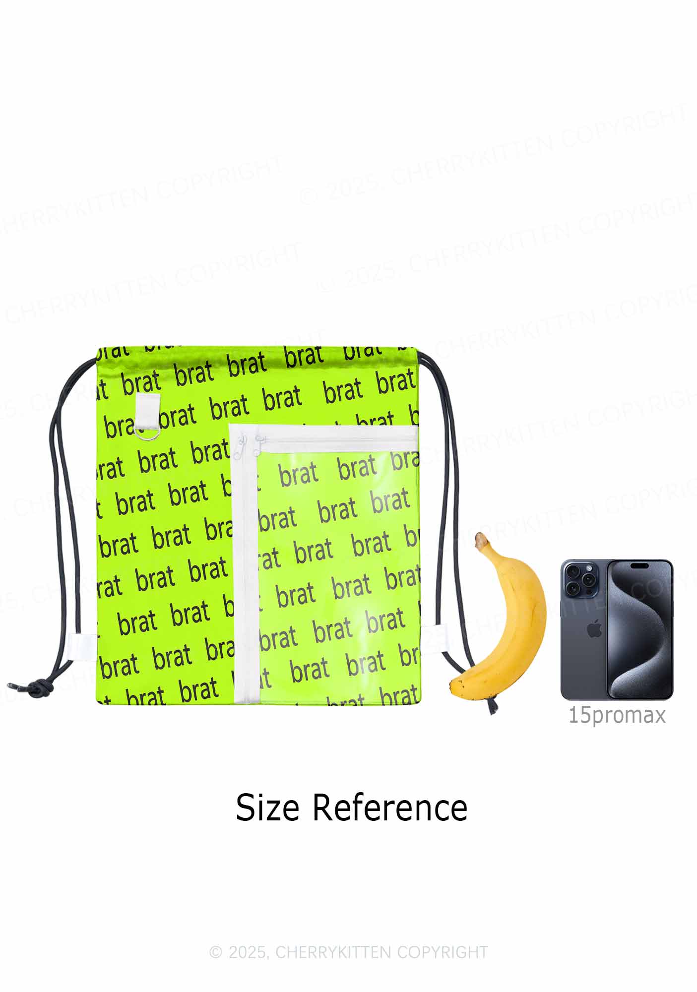 Brat Summer Y2K Drawstring Itabag Backpack Cherrykitten - Image 4