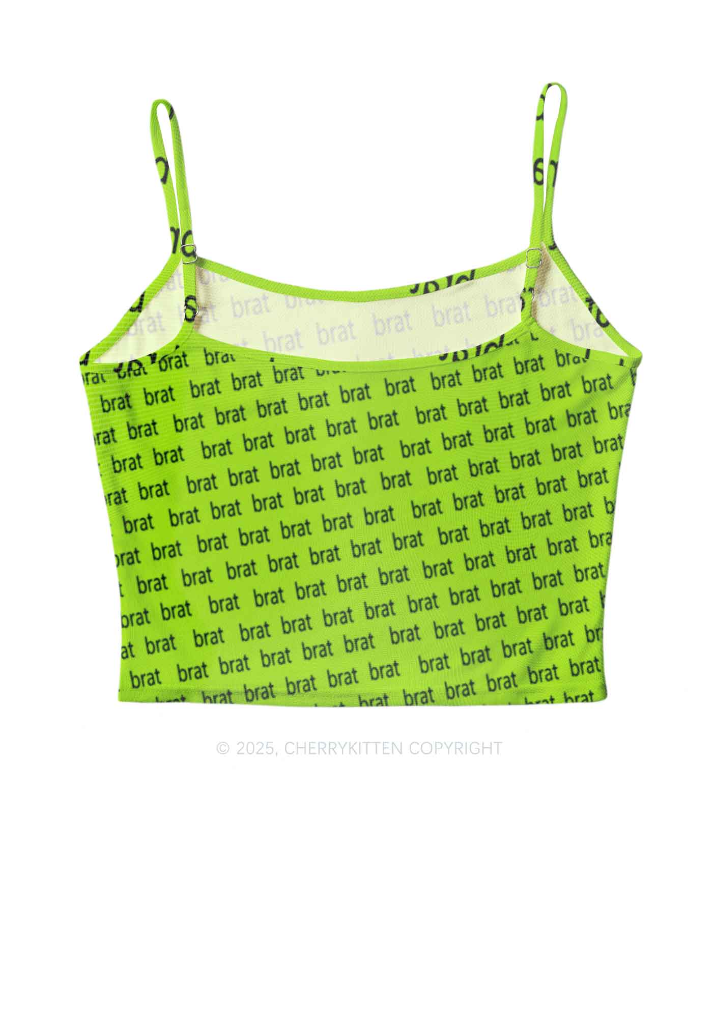 Green Brat Summer Y2K Mesh Cami Tank Cherrykitten - Image 2