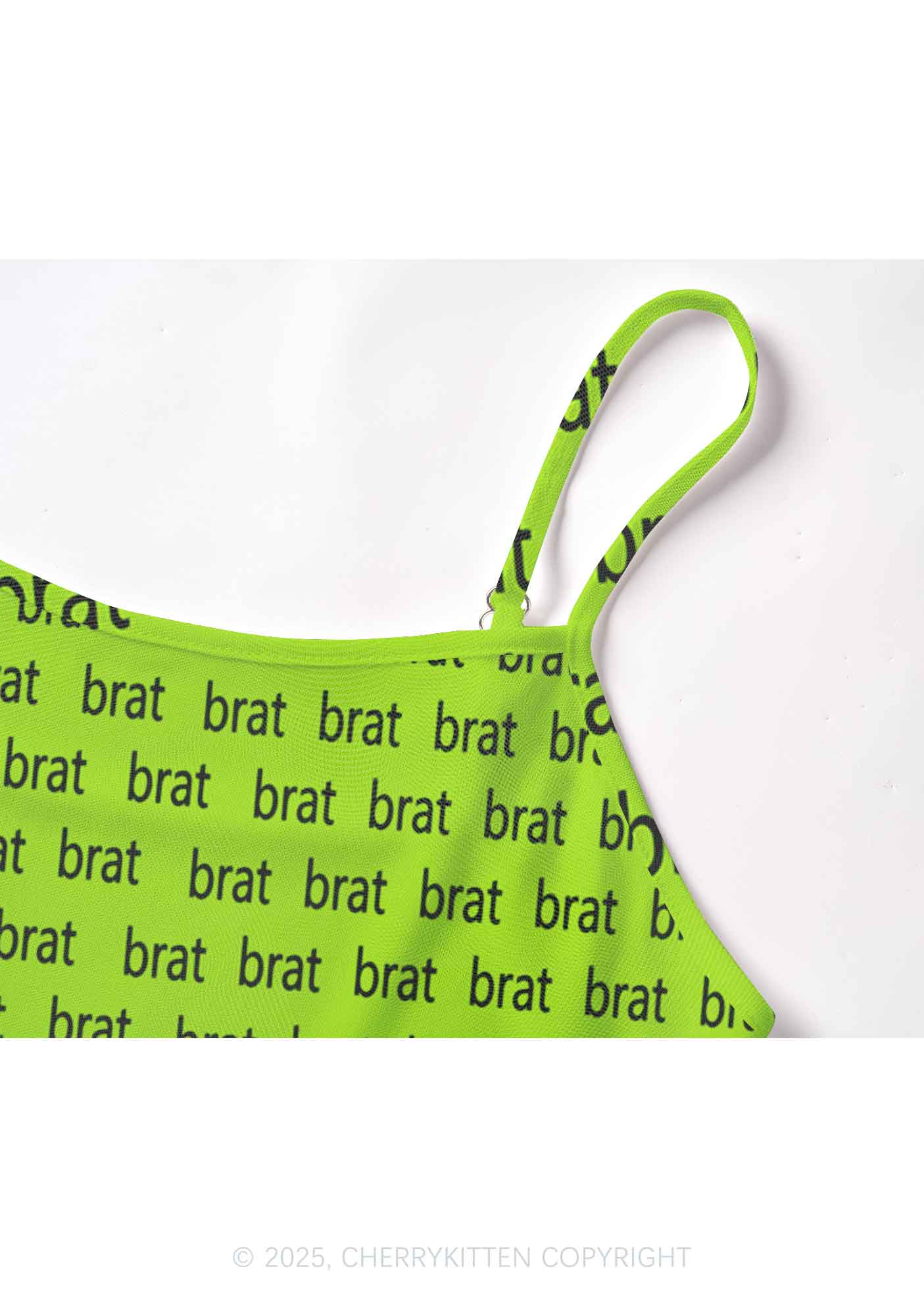 Green Brat Summer Y2K Mesh Cami Tank Cherrykitten - Image 4