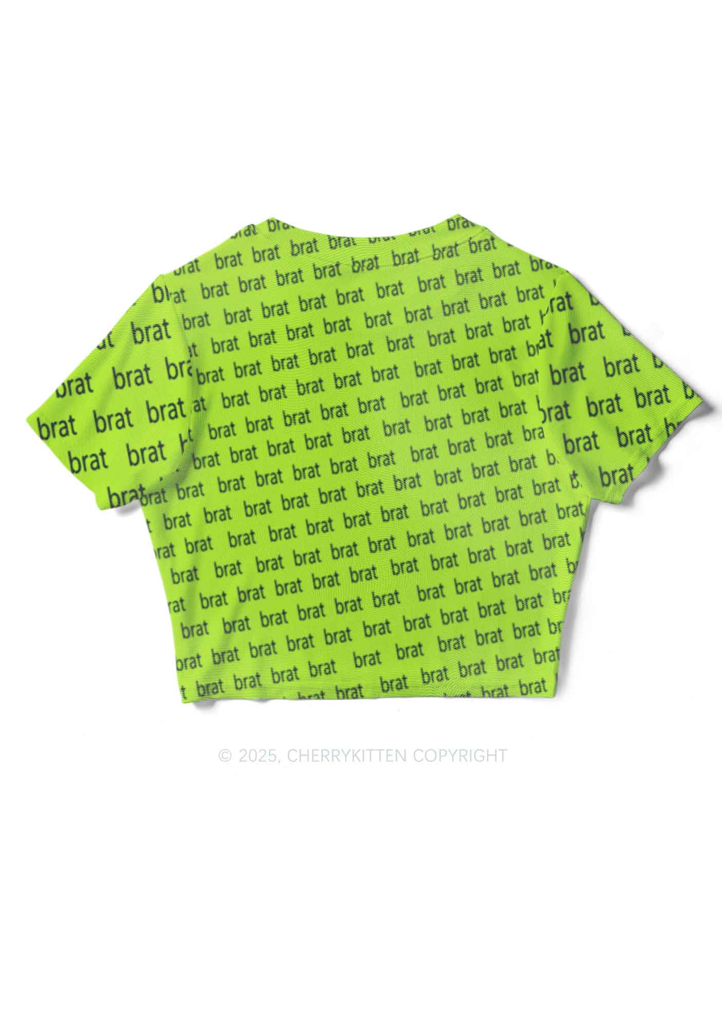 Green Brat Summer Y2K Mesh Crop Top Cherrykitten - Image 4