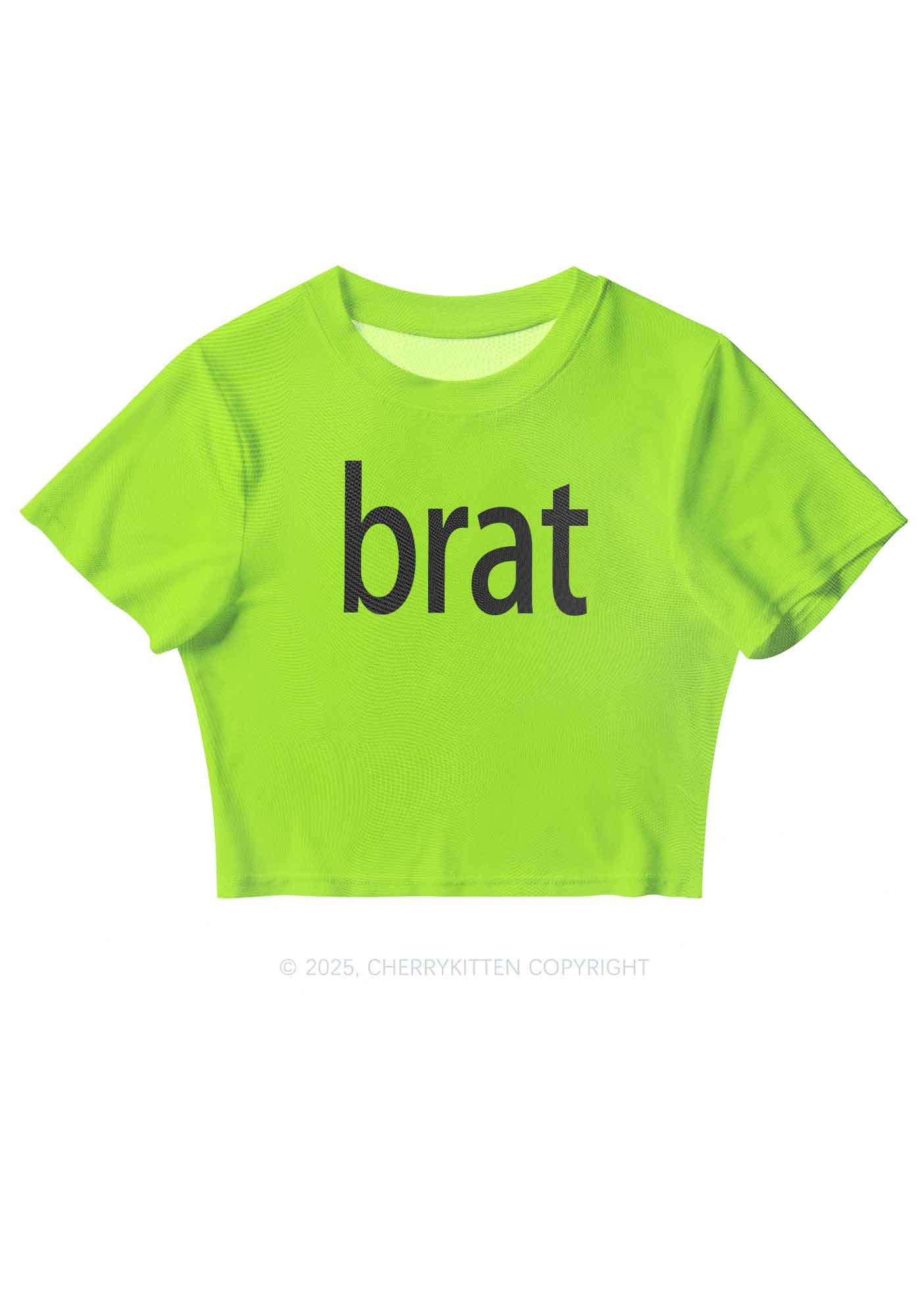Brat Summer Y2K Mesh Crop Top Cherrykitten - Image 2