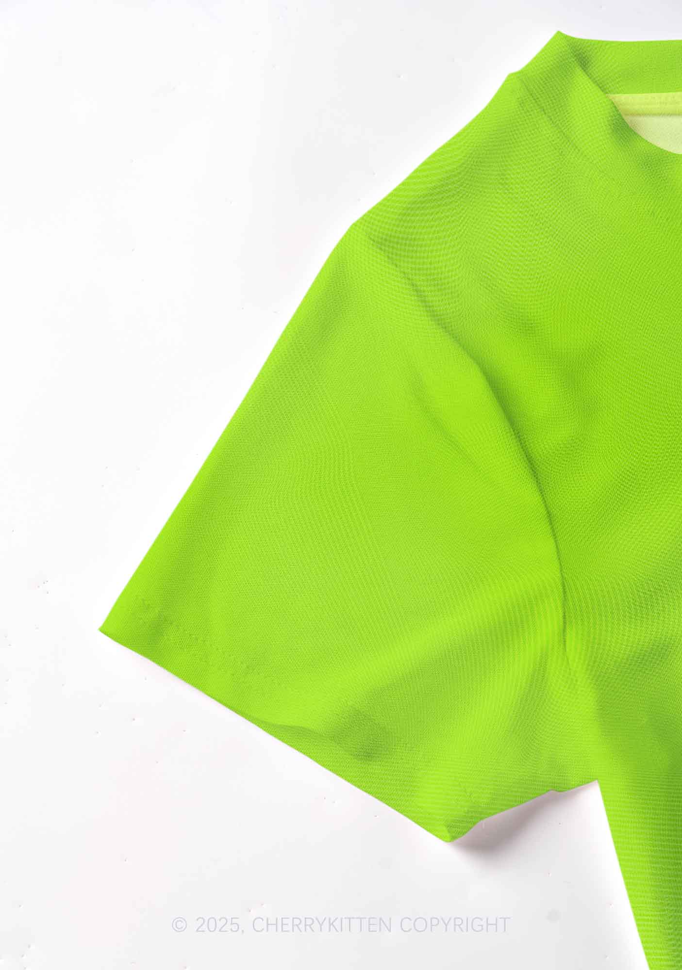 Brat Summer Y2K Mesh Crop Top Cherrykitten - Image 6