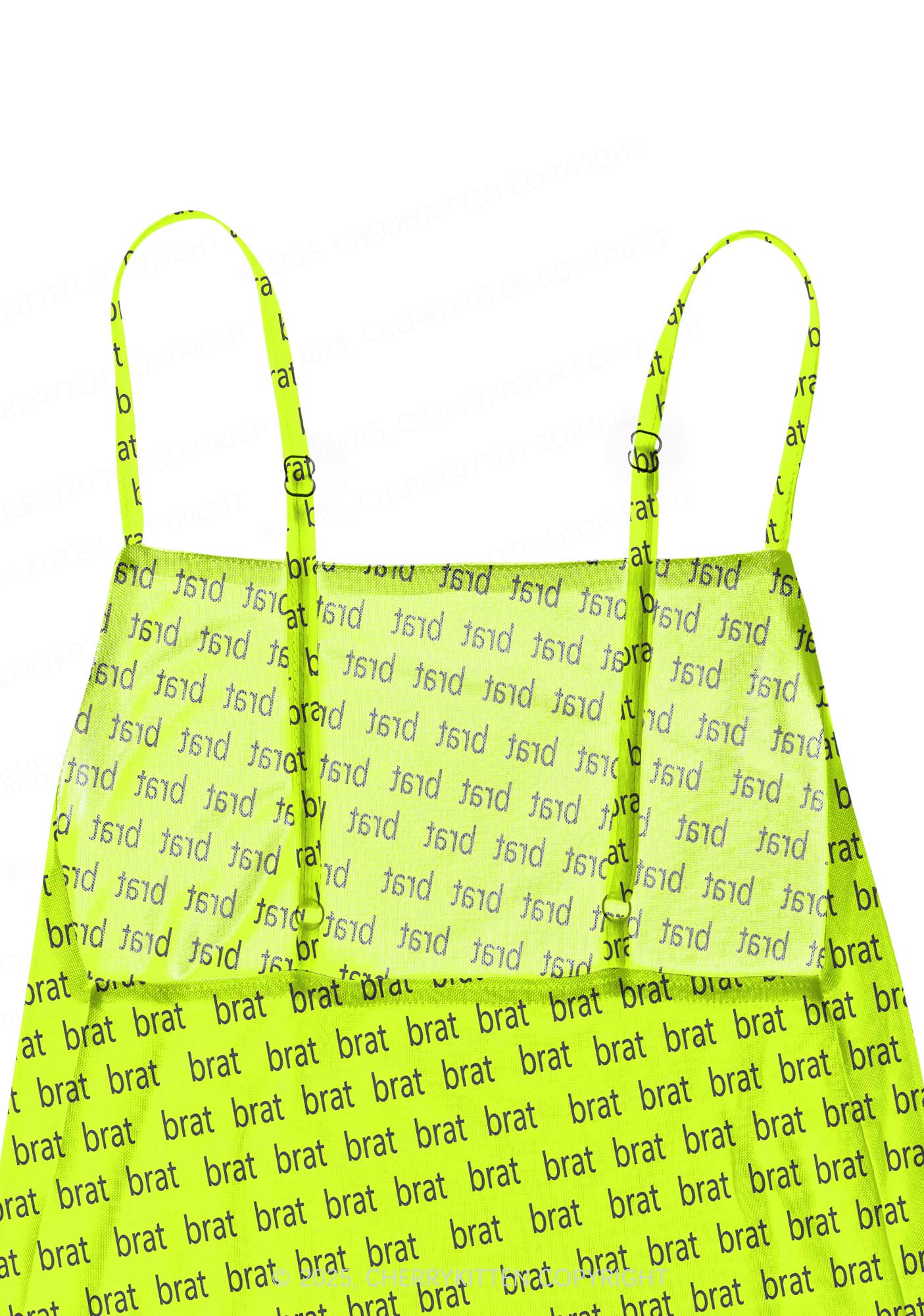 Brat Summer Y2K Mesh Slip Dress With Scarf Set Cherrykitten - Image 5