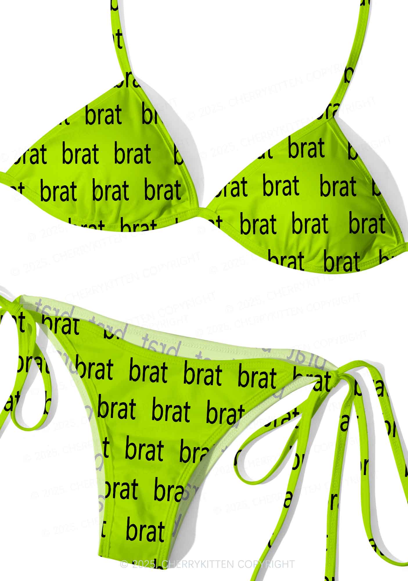 Brat Summer Y2K Print Bikini Set Cherrykitten - Image 5