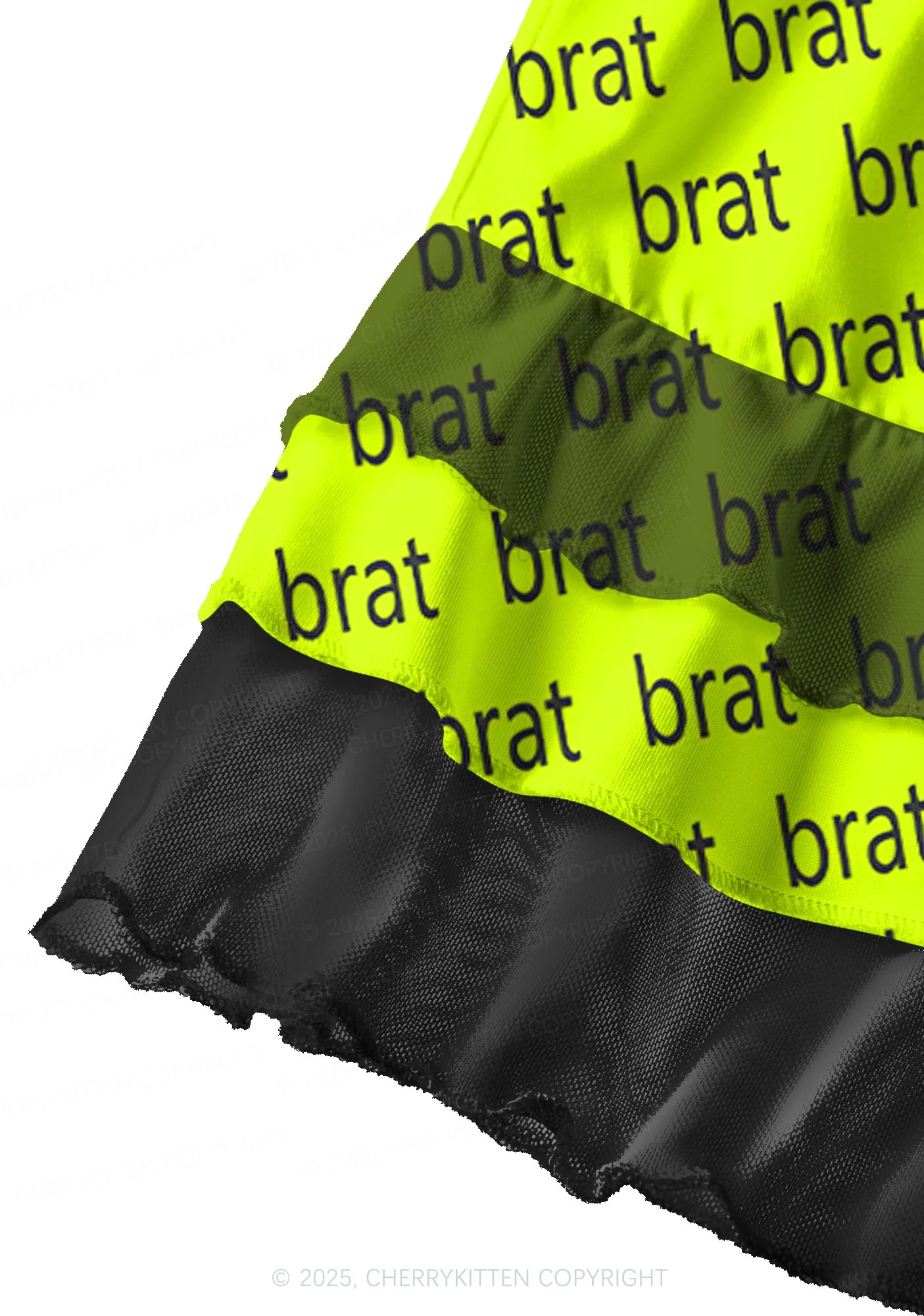 Brat Summer Y2K Print Mini Layered Skirt Cherrykitten - Image 3