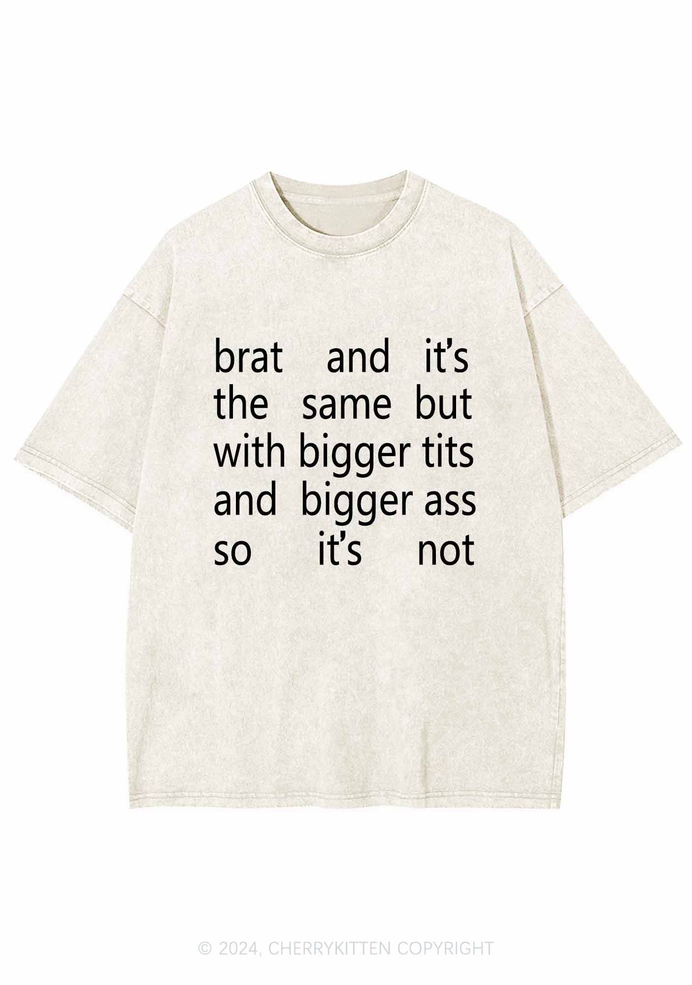 Brat The Same Y2K Washed Tee Cherrykitten - Image 3