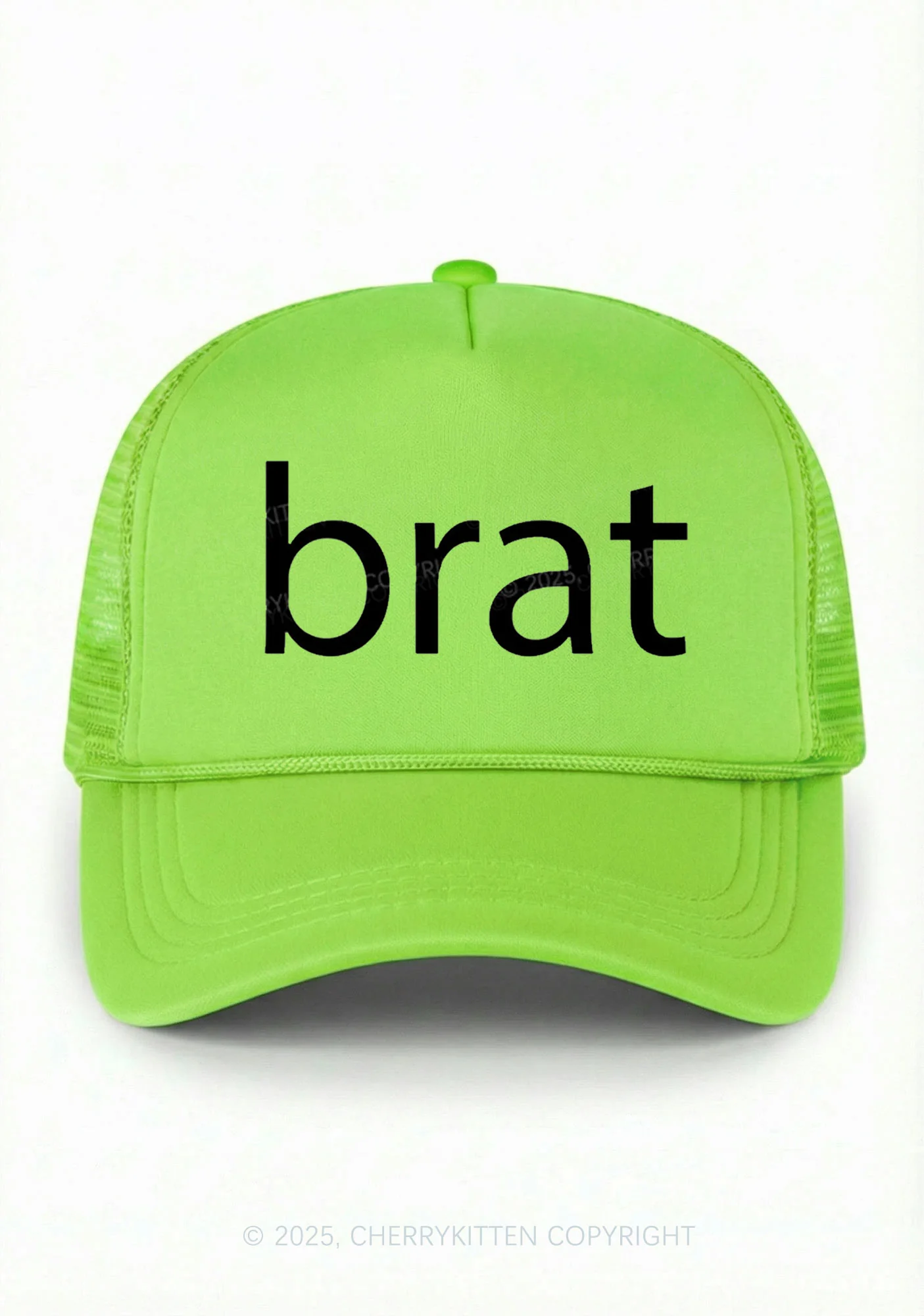 Brat Y2K Colorblock Trucker Hat Cherrykitten - Image 2