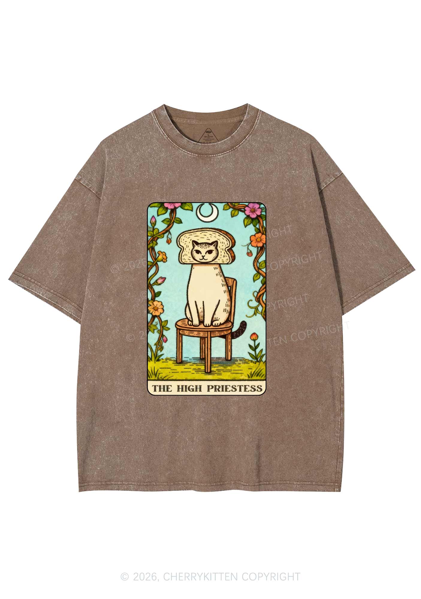 Breadhead Cat Y2K Shirts Washed Tee Cherrykitten - Image 6